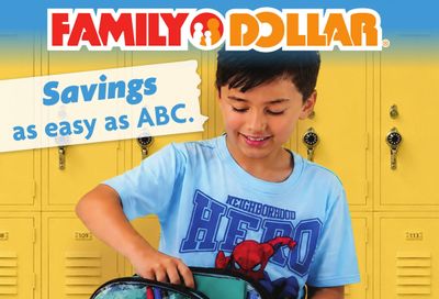 Family Dollar Back to School Book Weekly Ad July 5 - September 7, 2026