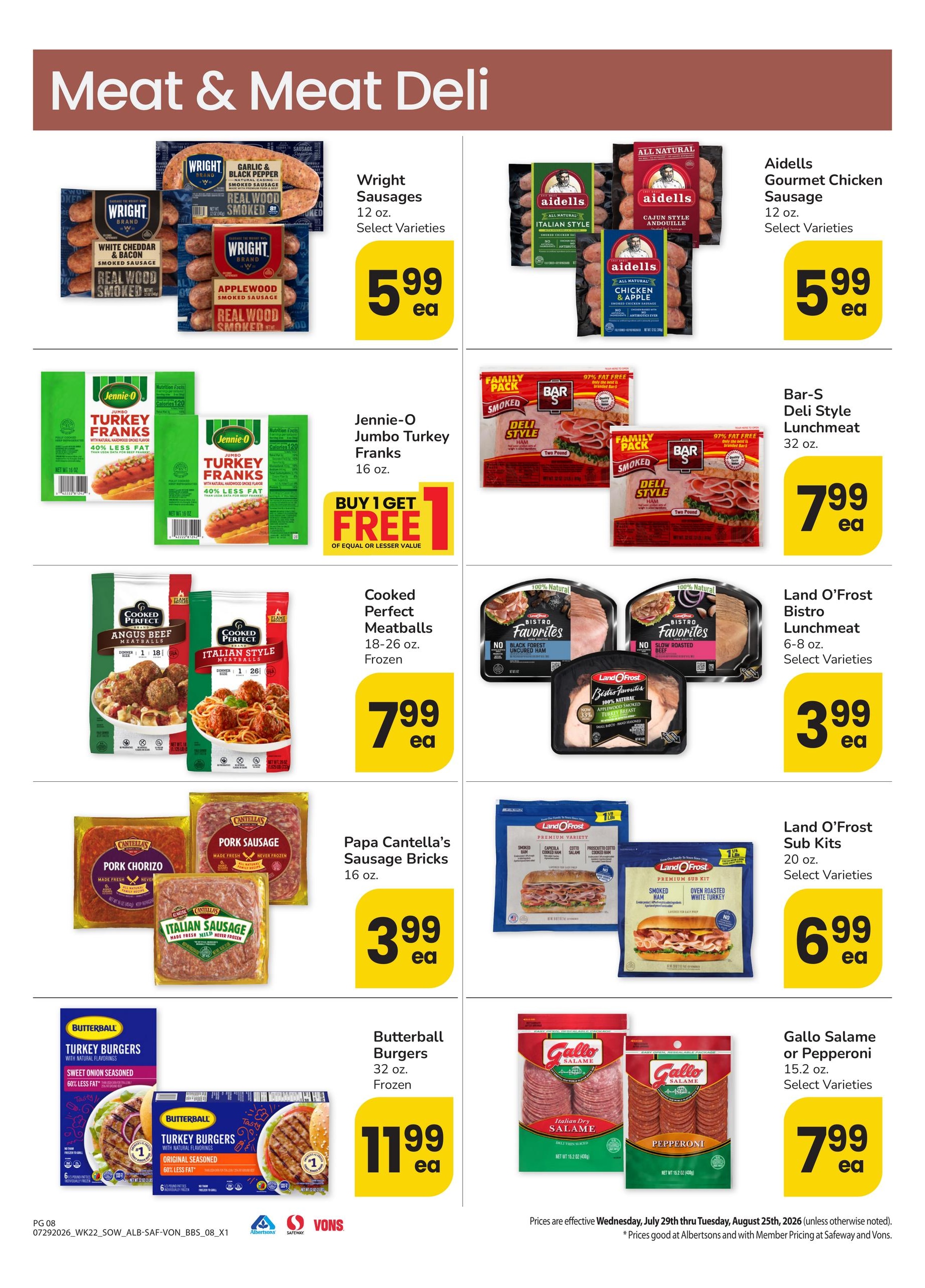 Safeway (AZ, NM, NV) Big Book of Savings Weekly Ad July 29 - August 25, 2026