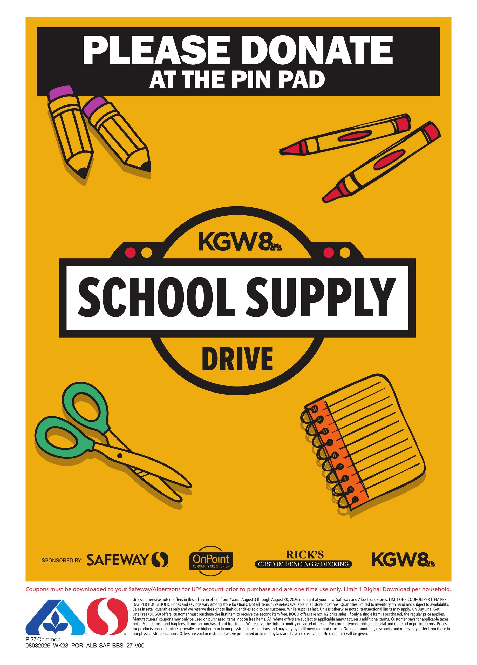 Safeway (OR, WA) Big Book of Savings Weekly Ad August 3 - 30, 2026