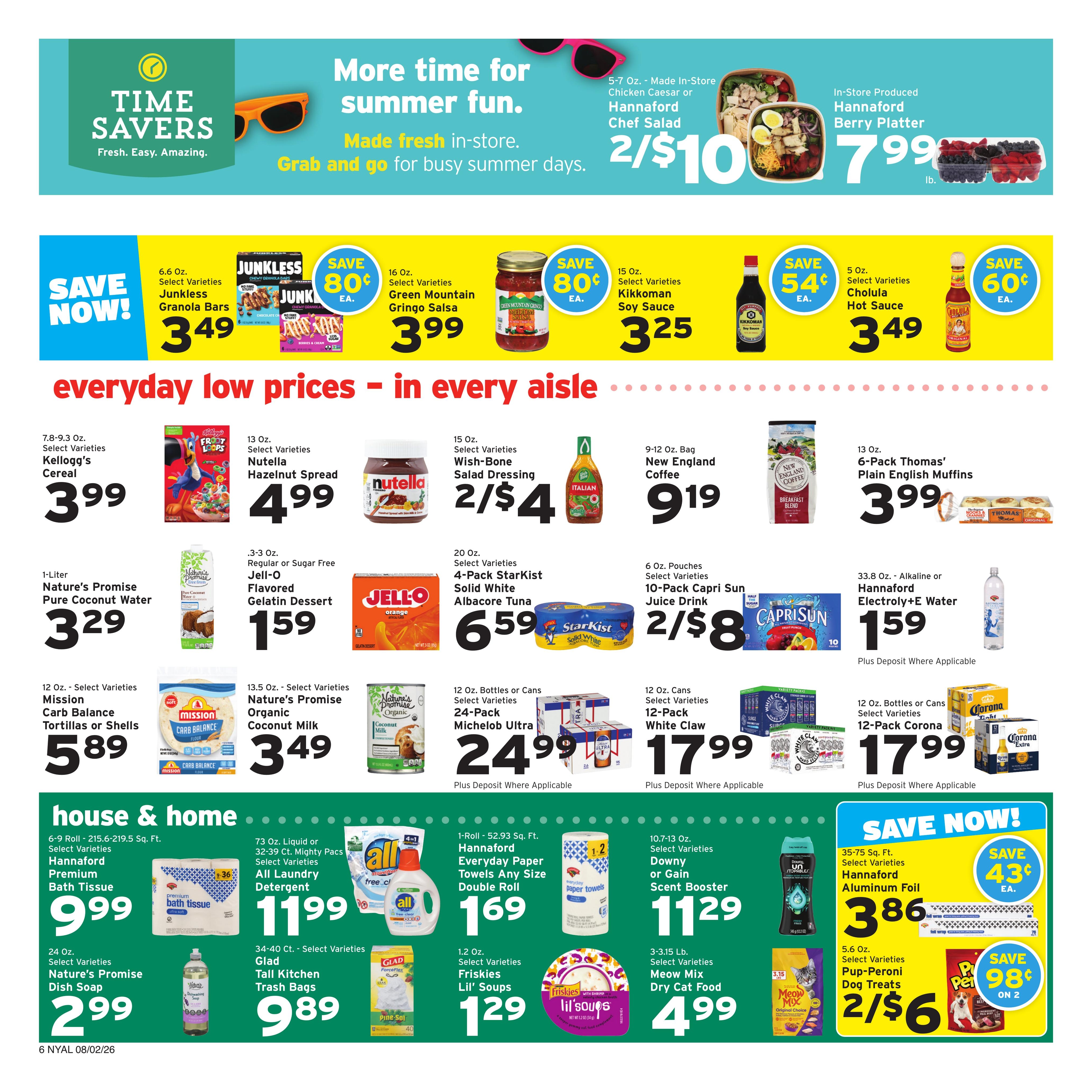 Hannaford Weekly Ad August 2 - 8, 2026