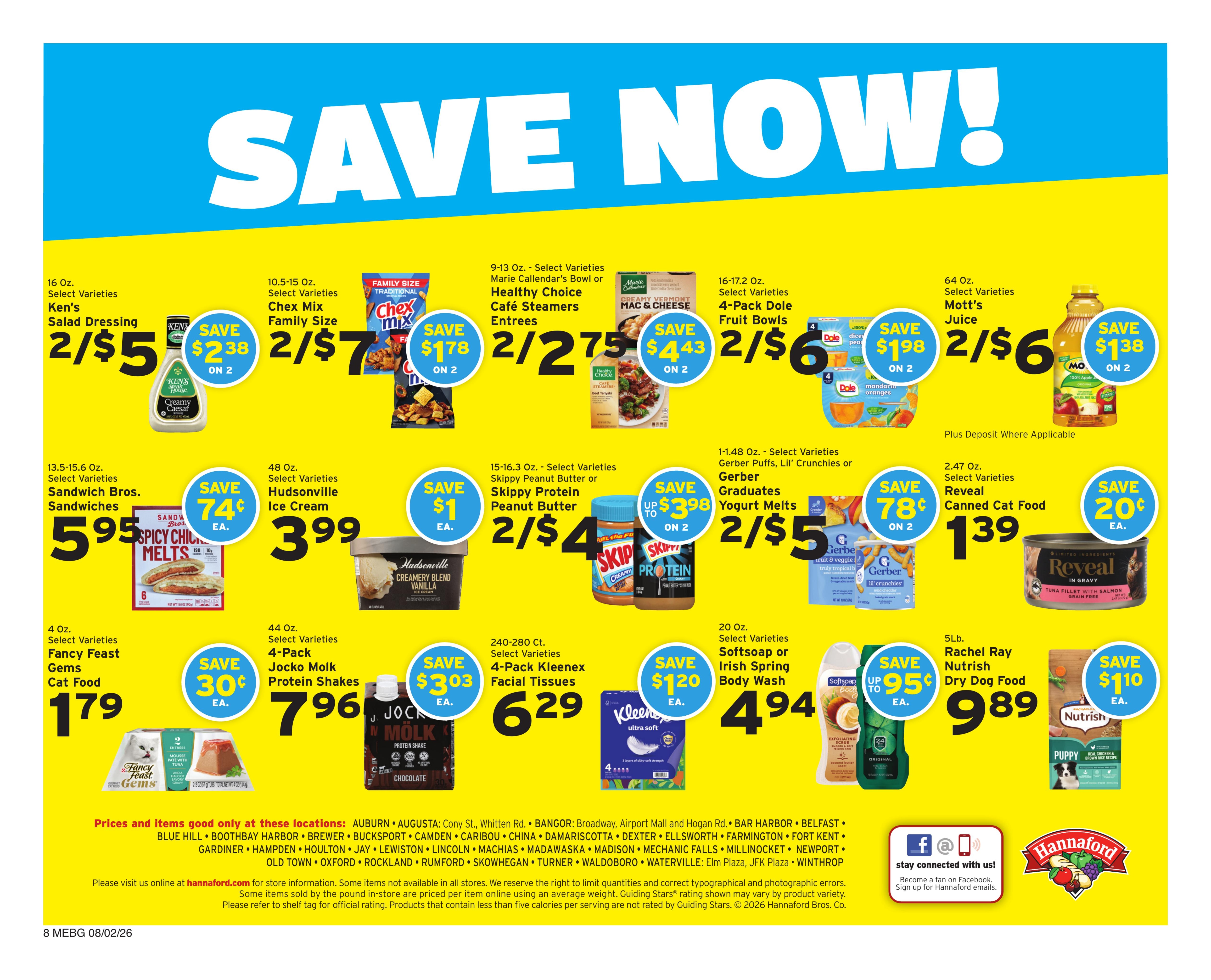 Hannaford (ME) Weekly Ad August 2 - 8, 2026