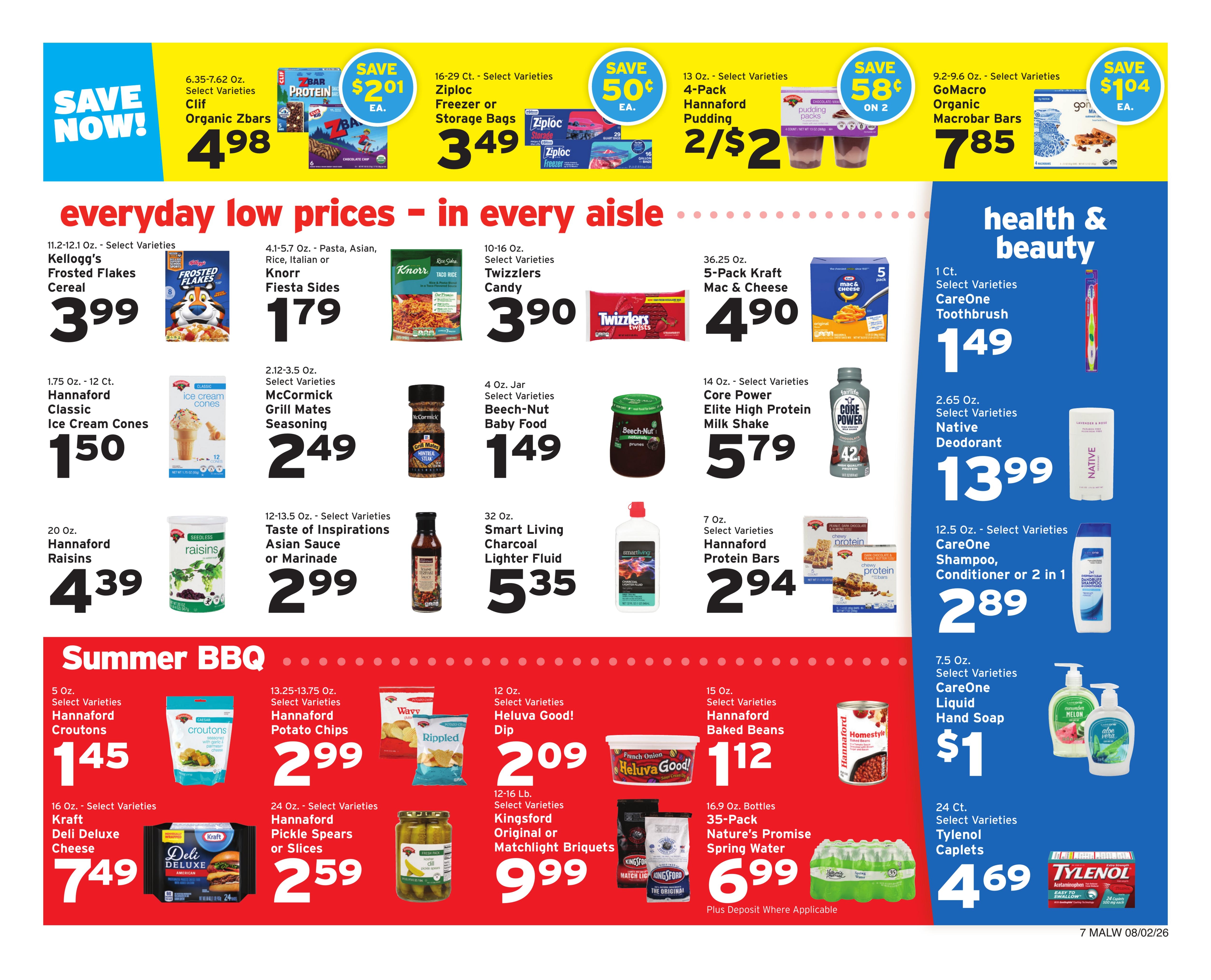 Hannaford (Cambridge–Lowell Area, MA) Weekly Ad August 2 - 8, 2026