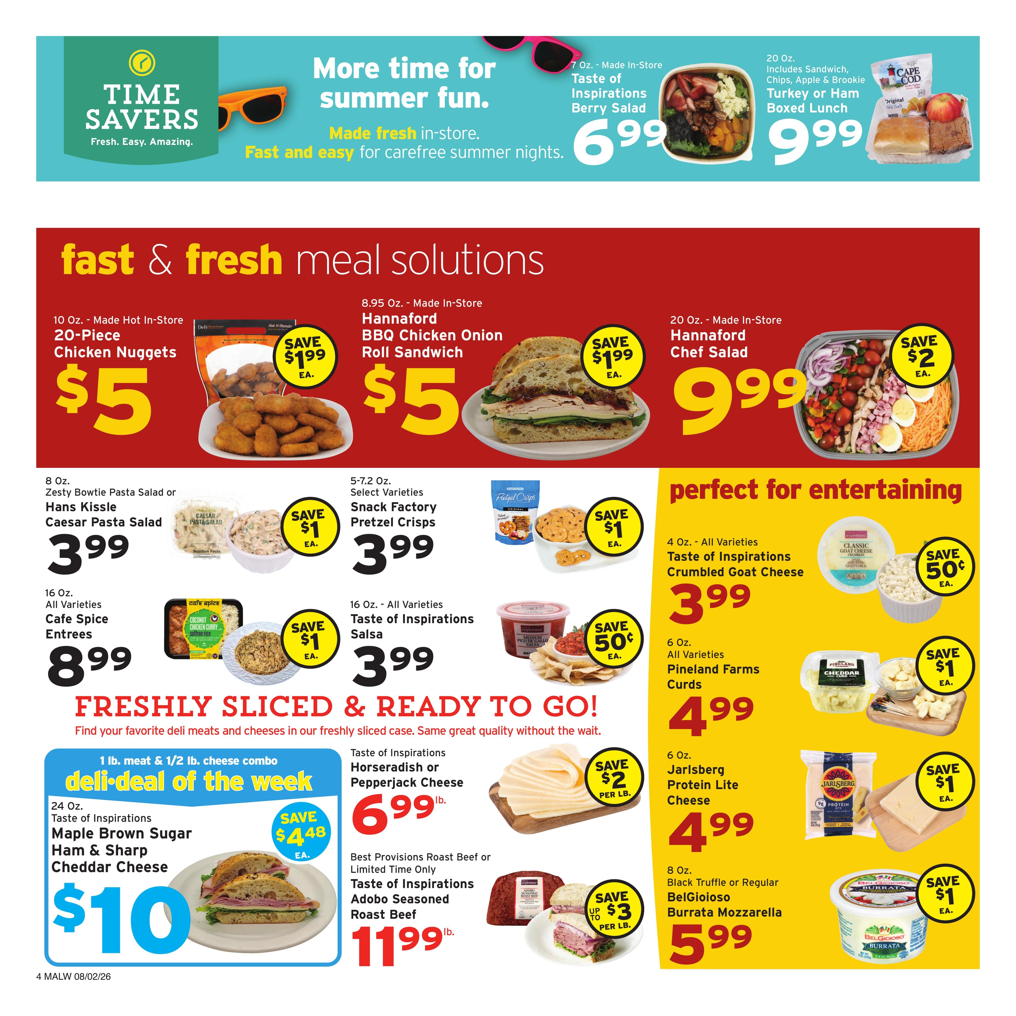 Hannaford (Cambridge–Lowell Area, MA) Weekly Ad August 2 - 8, 2026