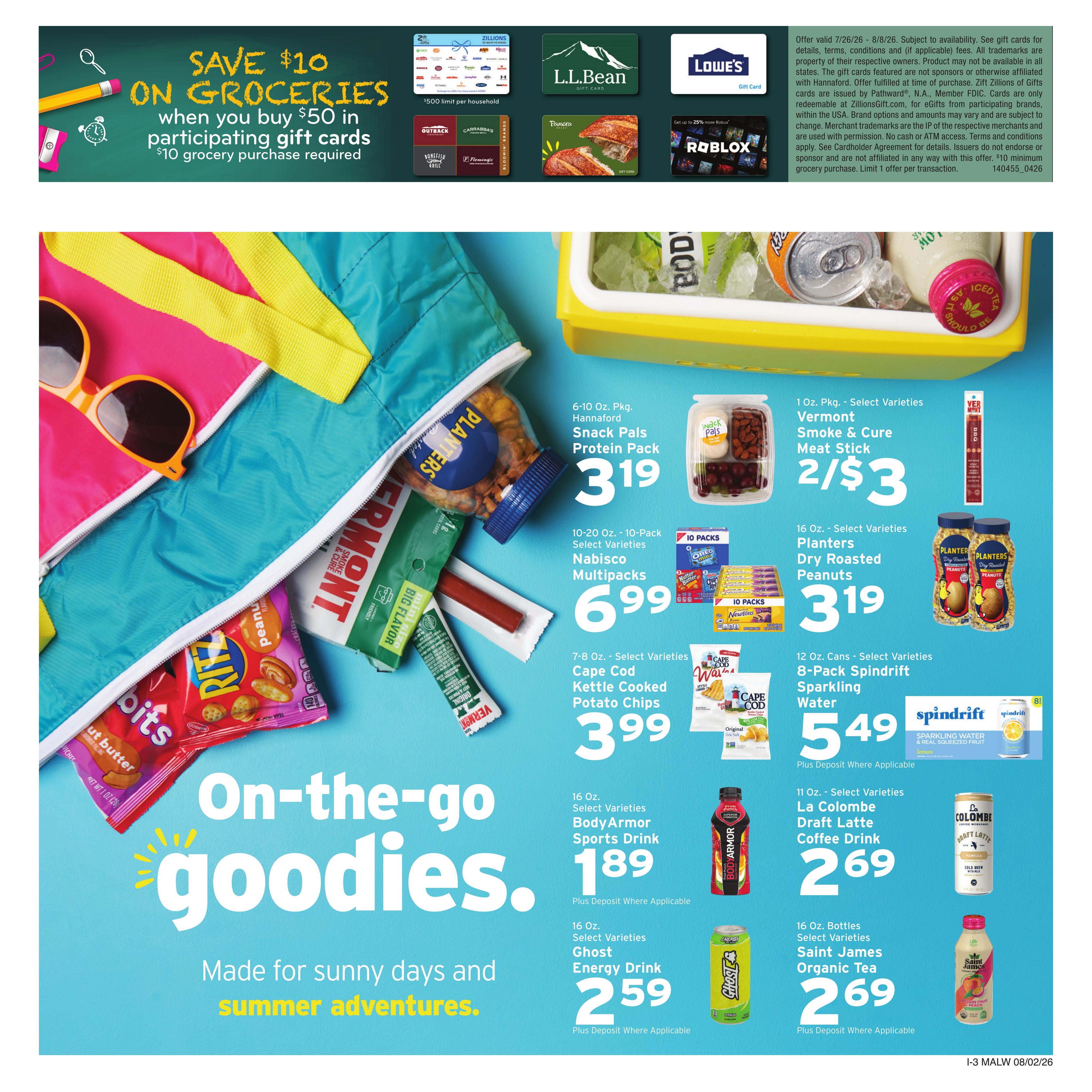 Hannaford (Cambridge–Lowell Area, MA) Weekly Ad August 2 - 8, 2026