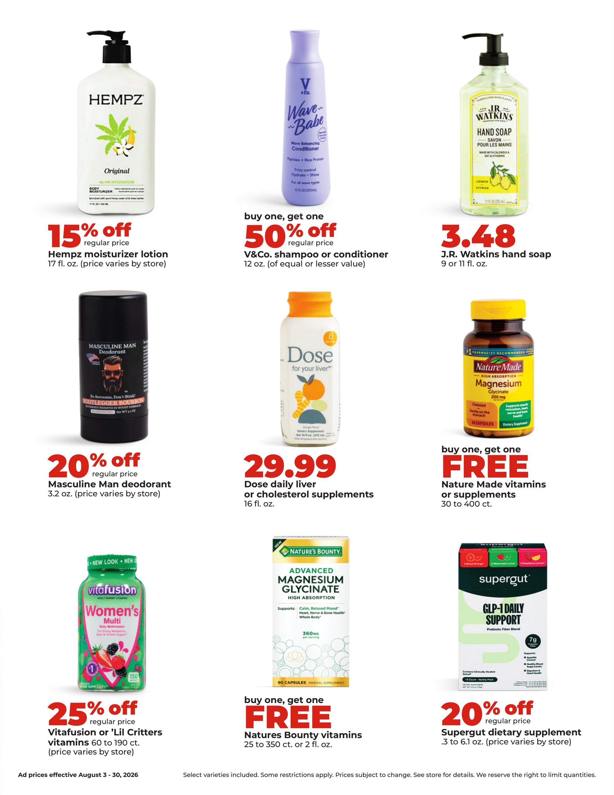 Hy-Vee (IA, IL, KS, MN, MO, NE, SD) Weekly Ad August 3 - 30, 2026