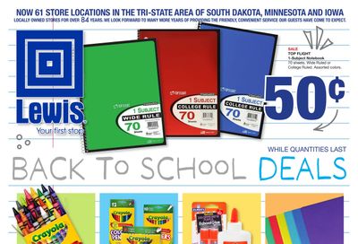 Lewis Drug Back To School Weekly Ad August 1 - 29, 2026