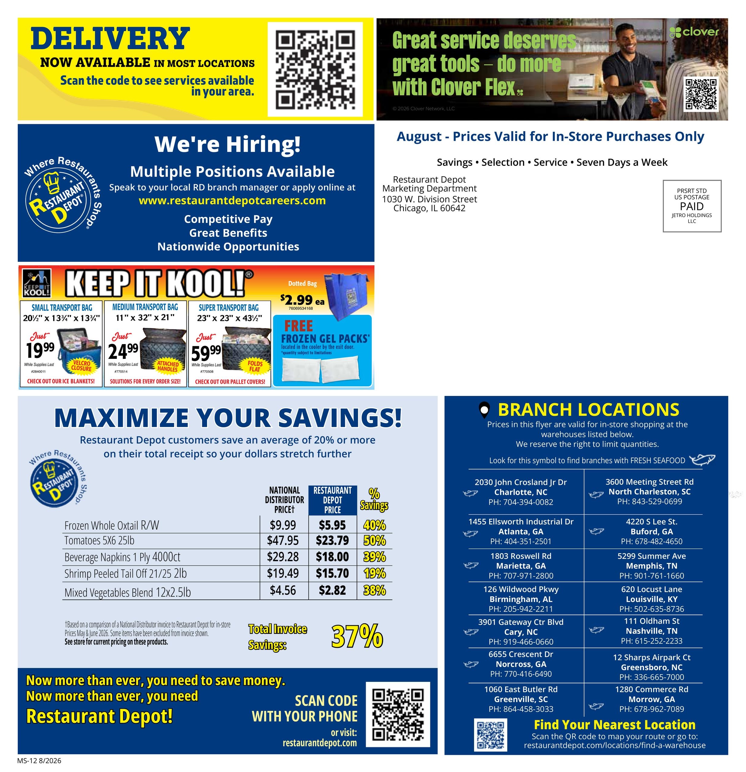 Restaurant Depot Weekly Ad August 1 - 31, 2026