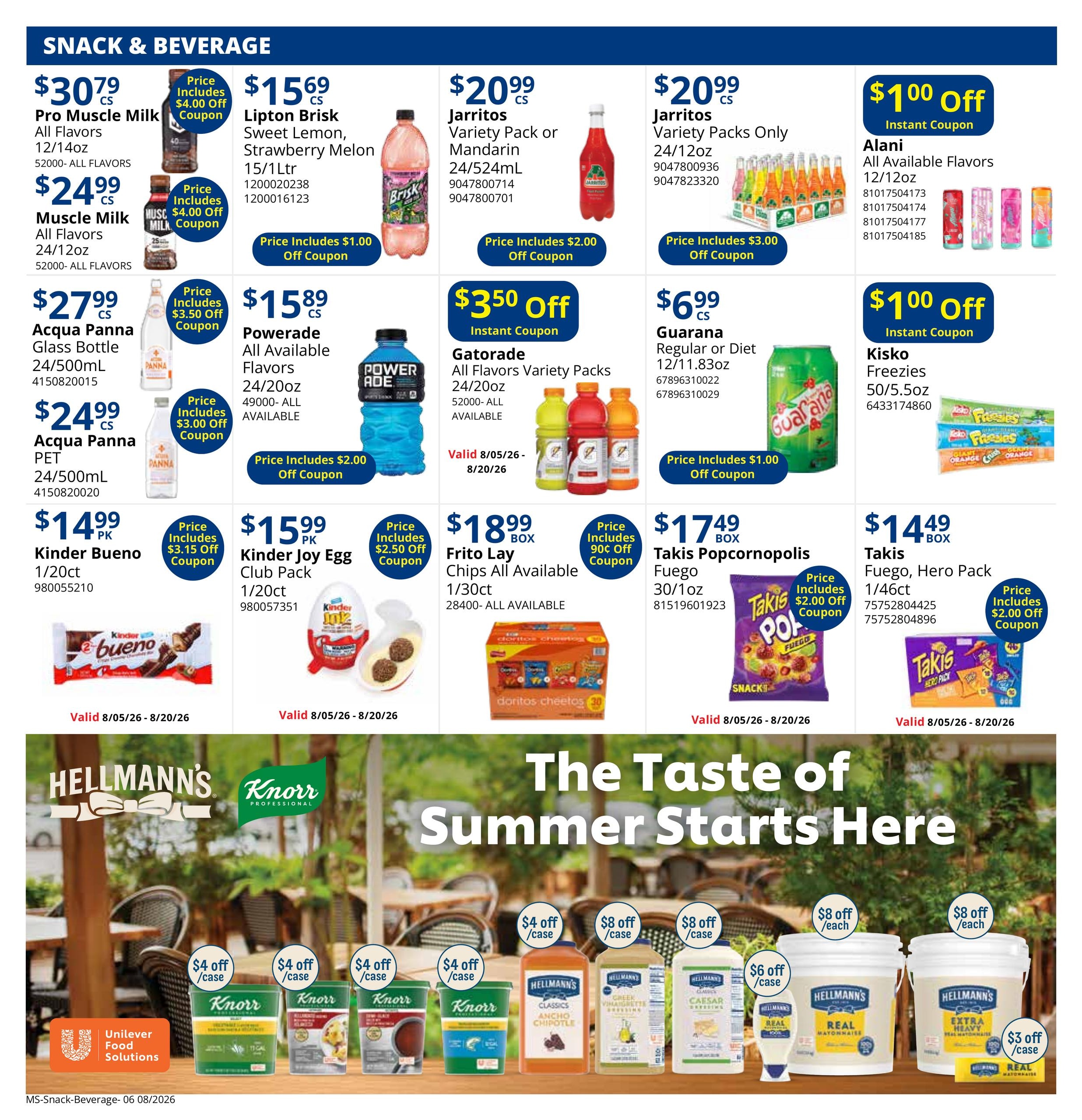 Restaurant Depot Weekly Ad August 1 - 31, 2026