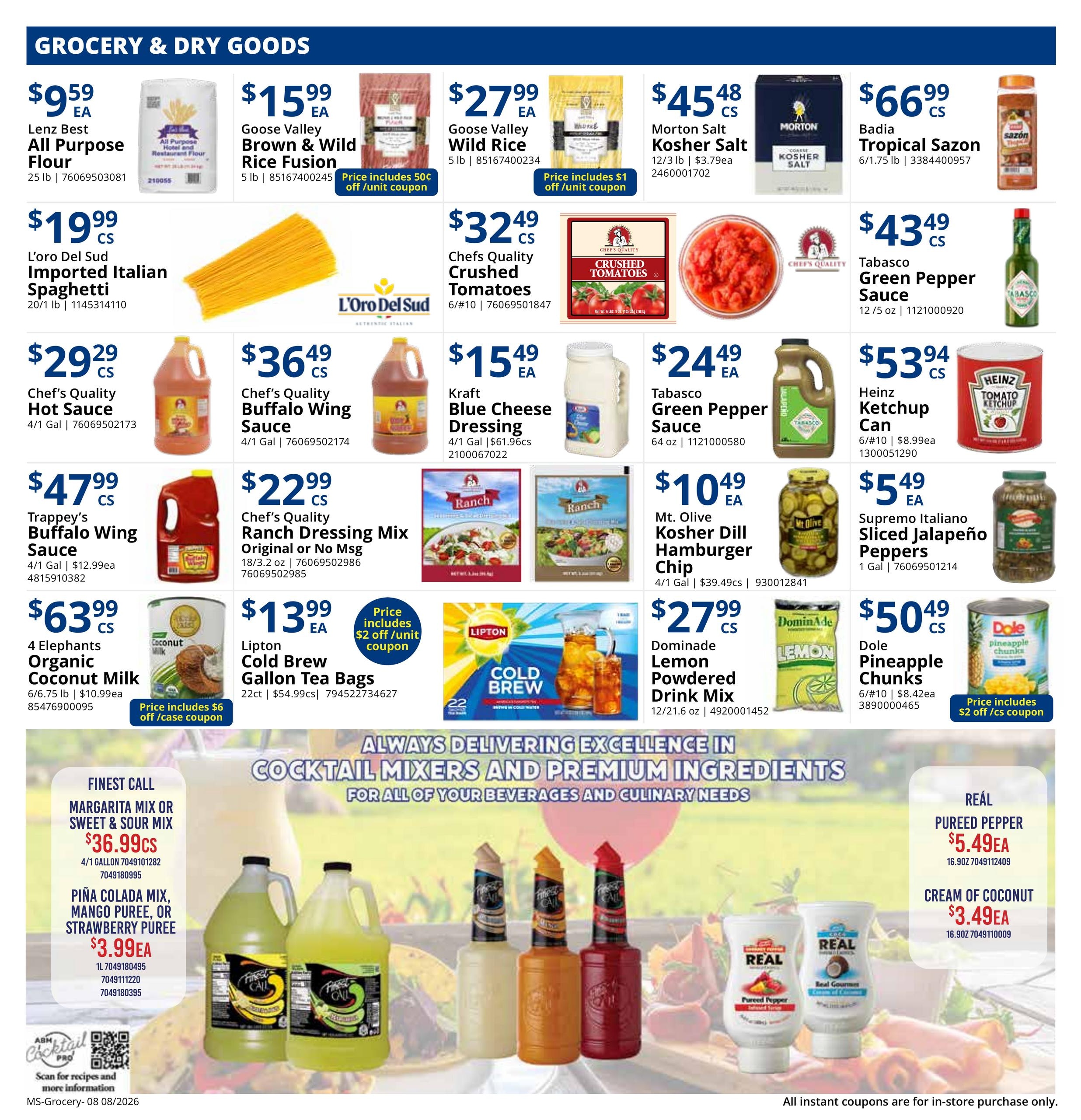 Restaurant Depot Weekly Ad August 1 - 31, 2026