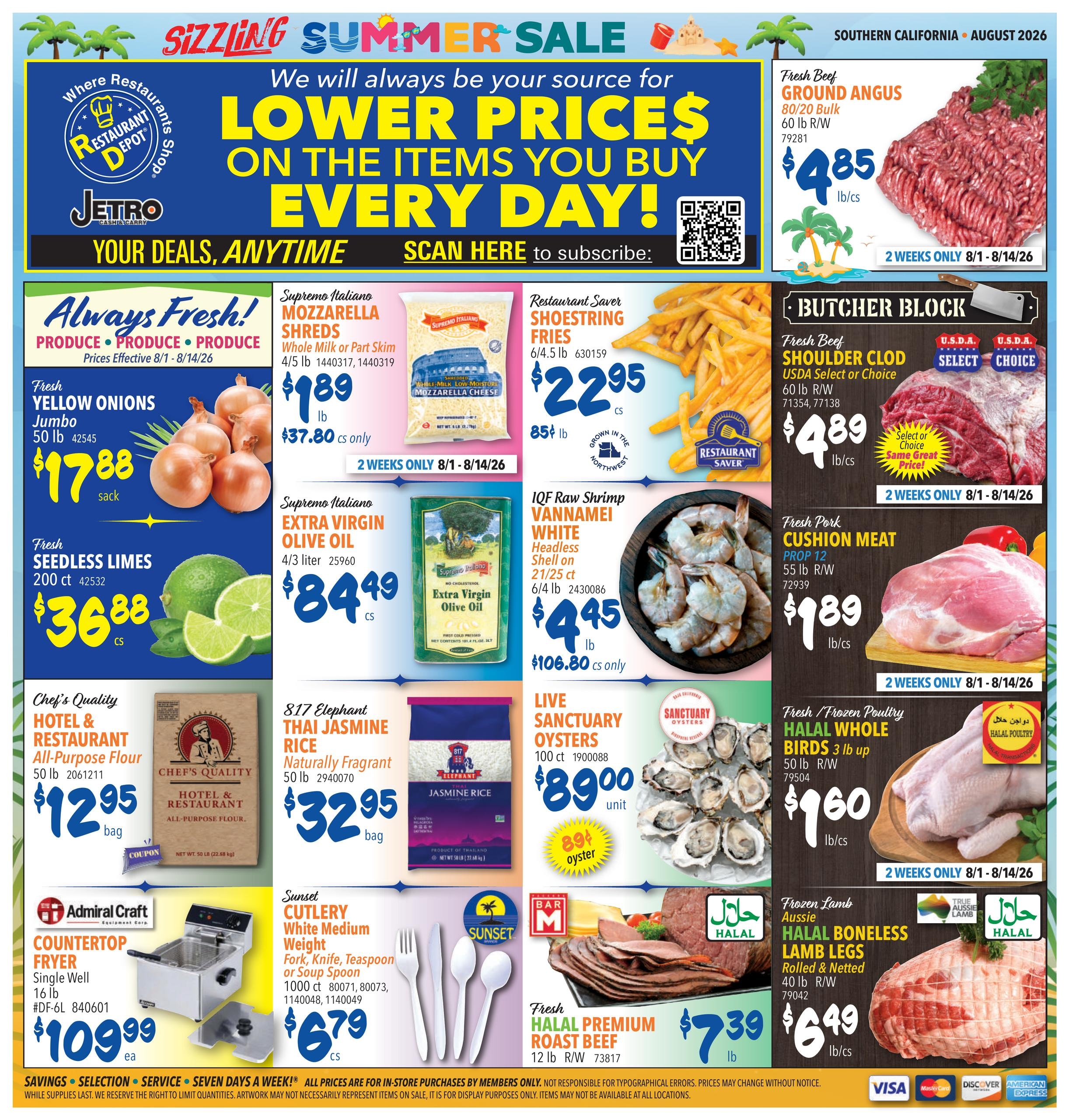 Restaurant Depot (Alhambra Area, CA) Weekly Ad August 1 - 31, 2026