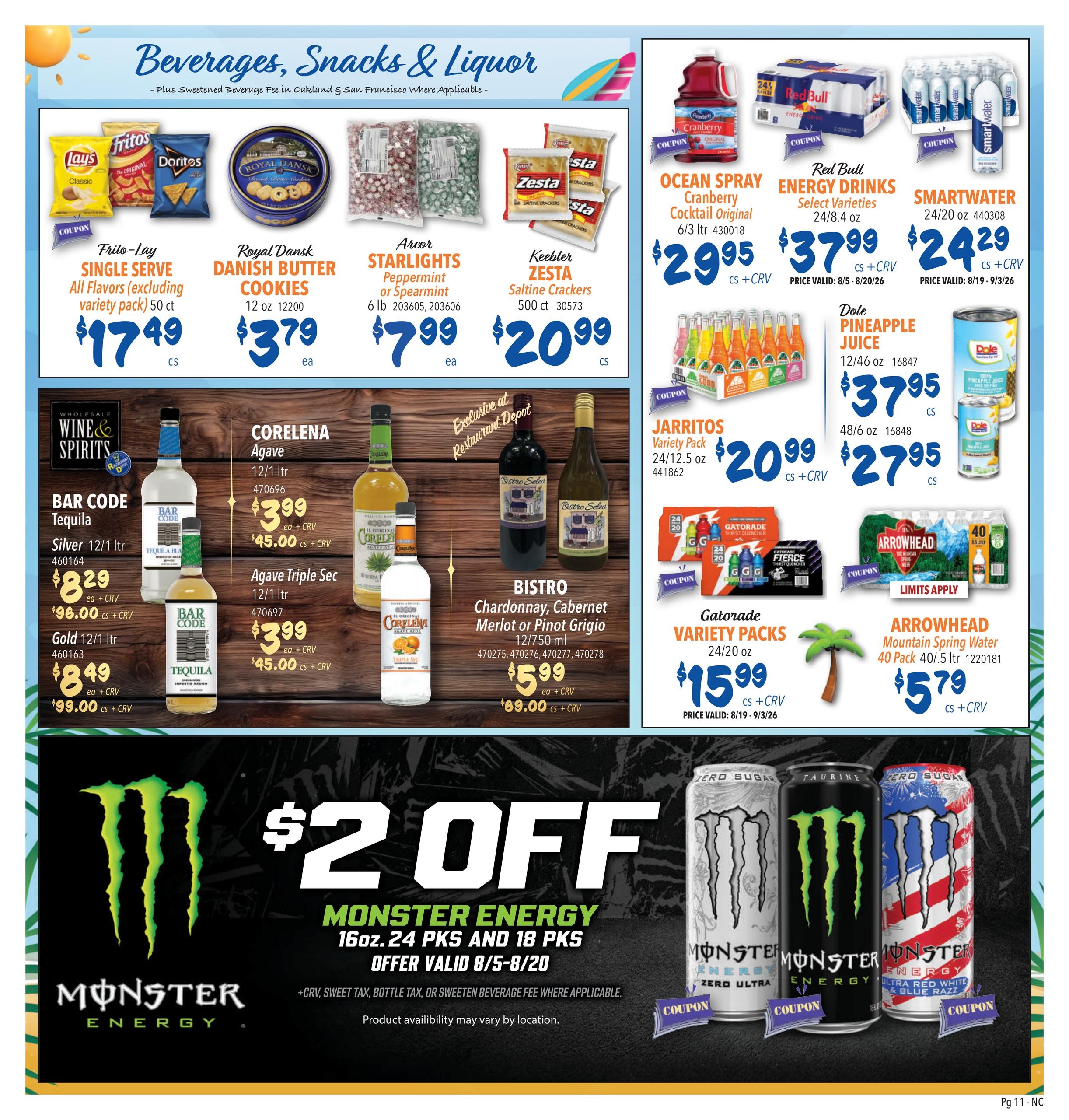 Restaurant Depot (Alviso Area, CA) Weekly Ad August 1 - 31, 2026