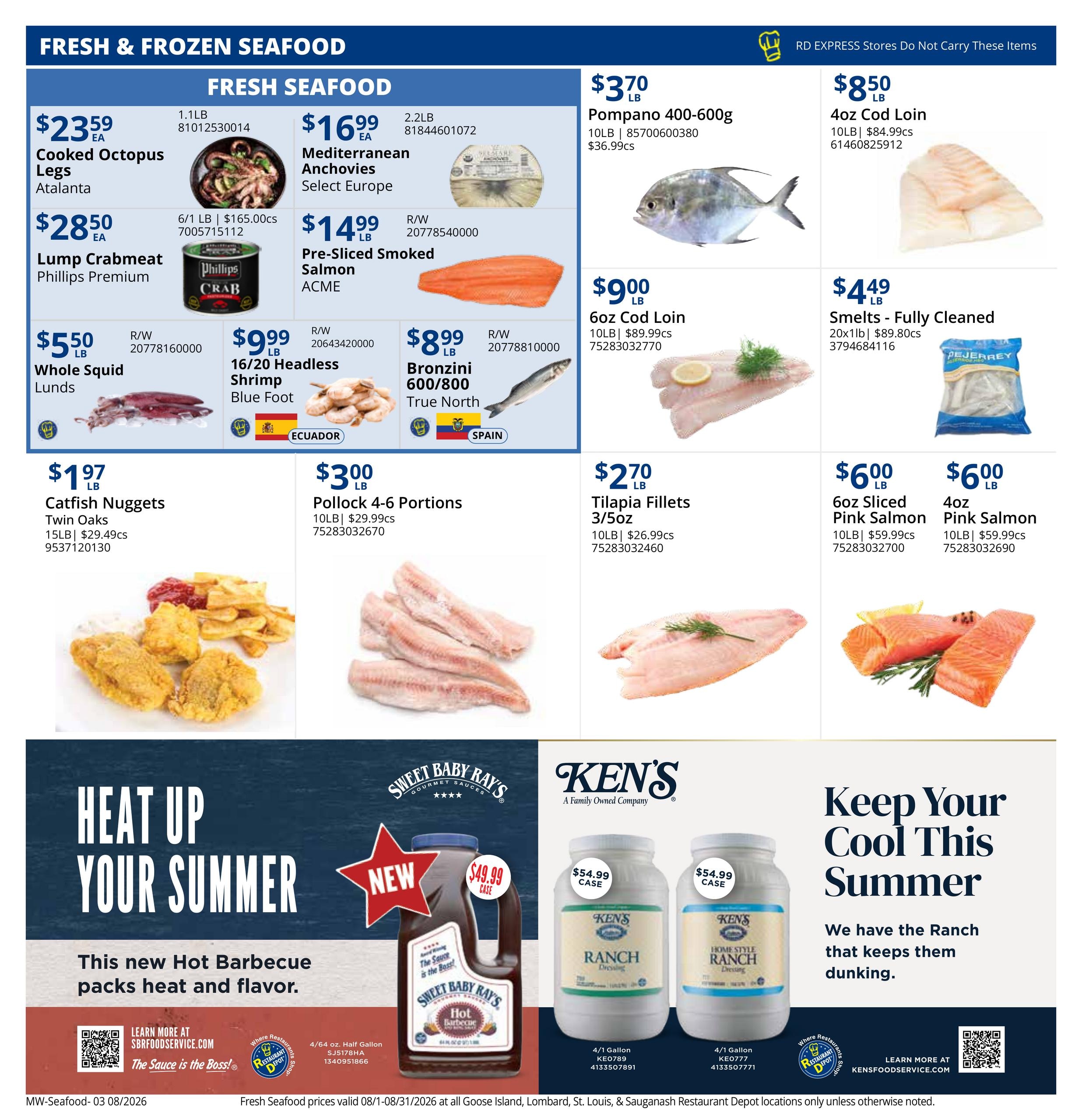 Restaurant Depot (Chicago–Wheaton Area, IL) Weekly Ad August 1 - 31, 2026