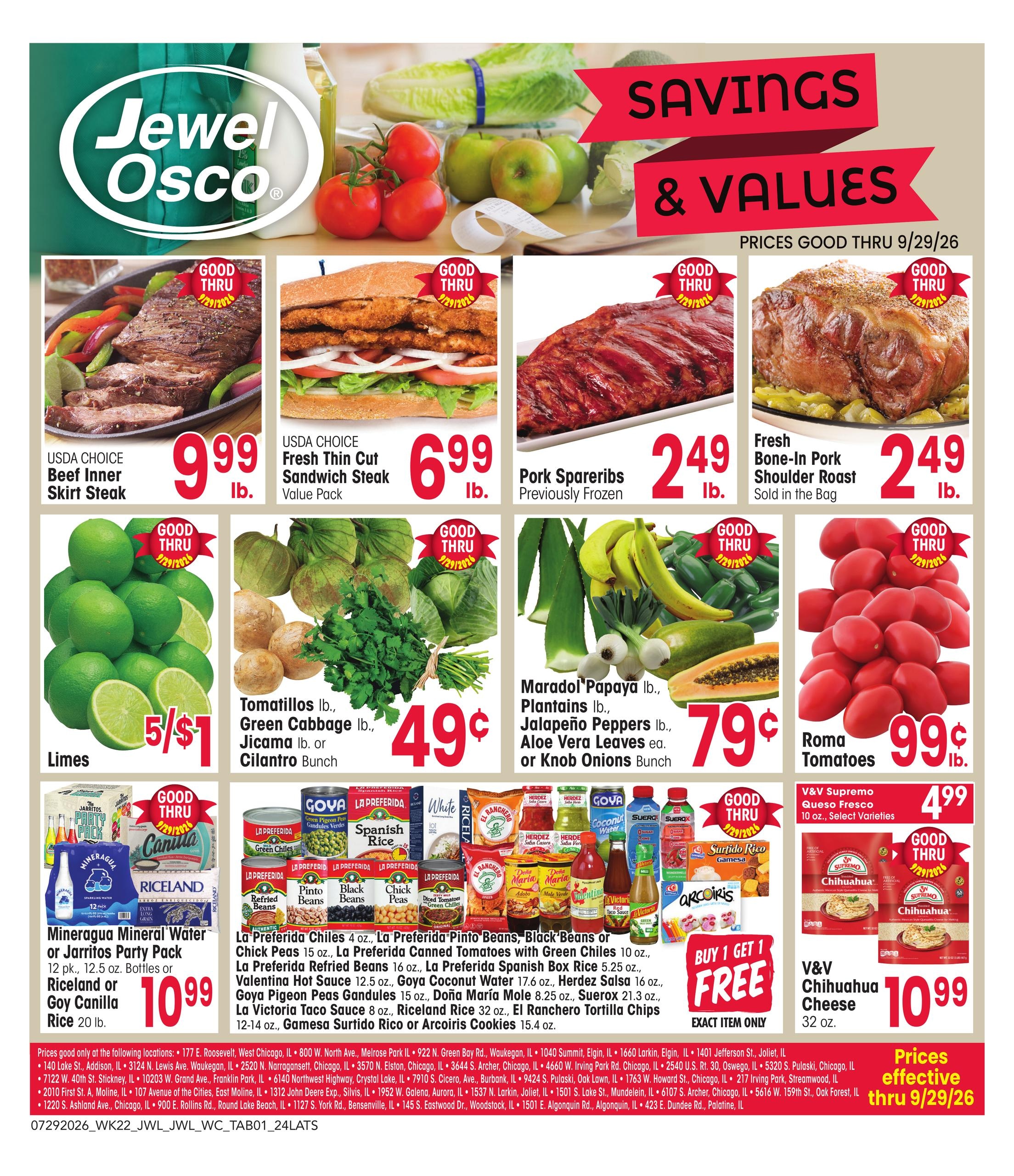 Jewel-Osco Specialty Publication Weekly Ad July 29 - September 29, 2026