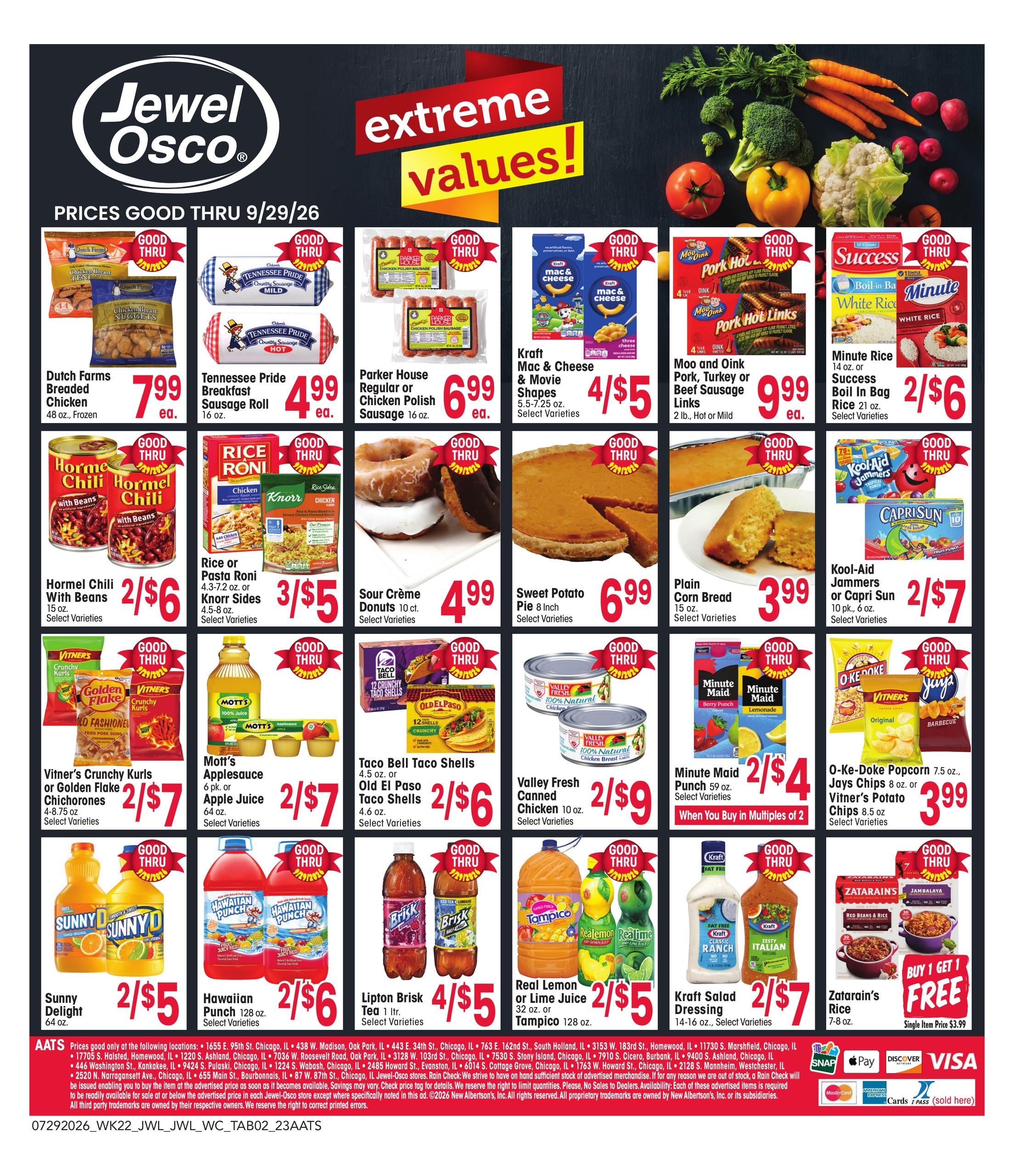 Jewel-Osco Specialty Publication Weekly Ad July 29 - September 29, 2026