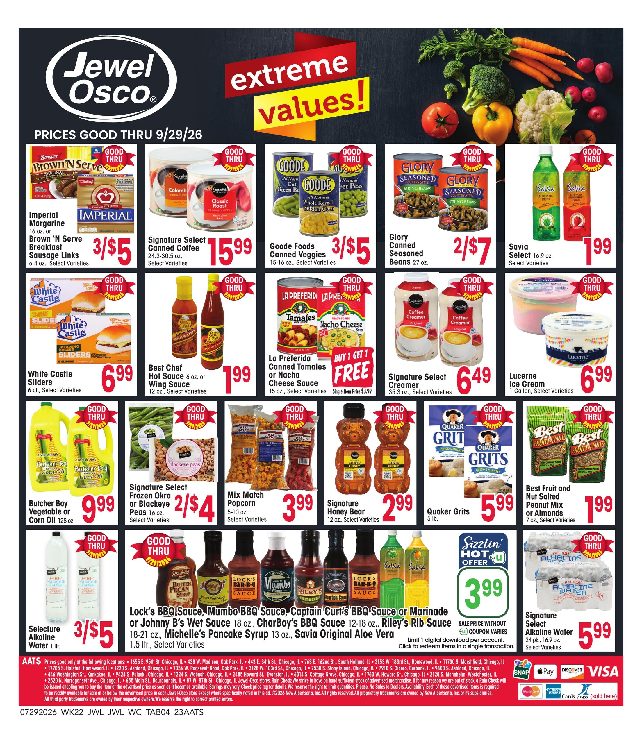Jewel-Osco Specialty Publication Weekly Ad July 29 - September 29, 2026