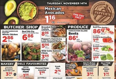 Pepper's Foods Flyer November 12 to 18