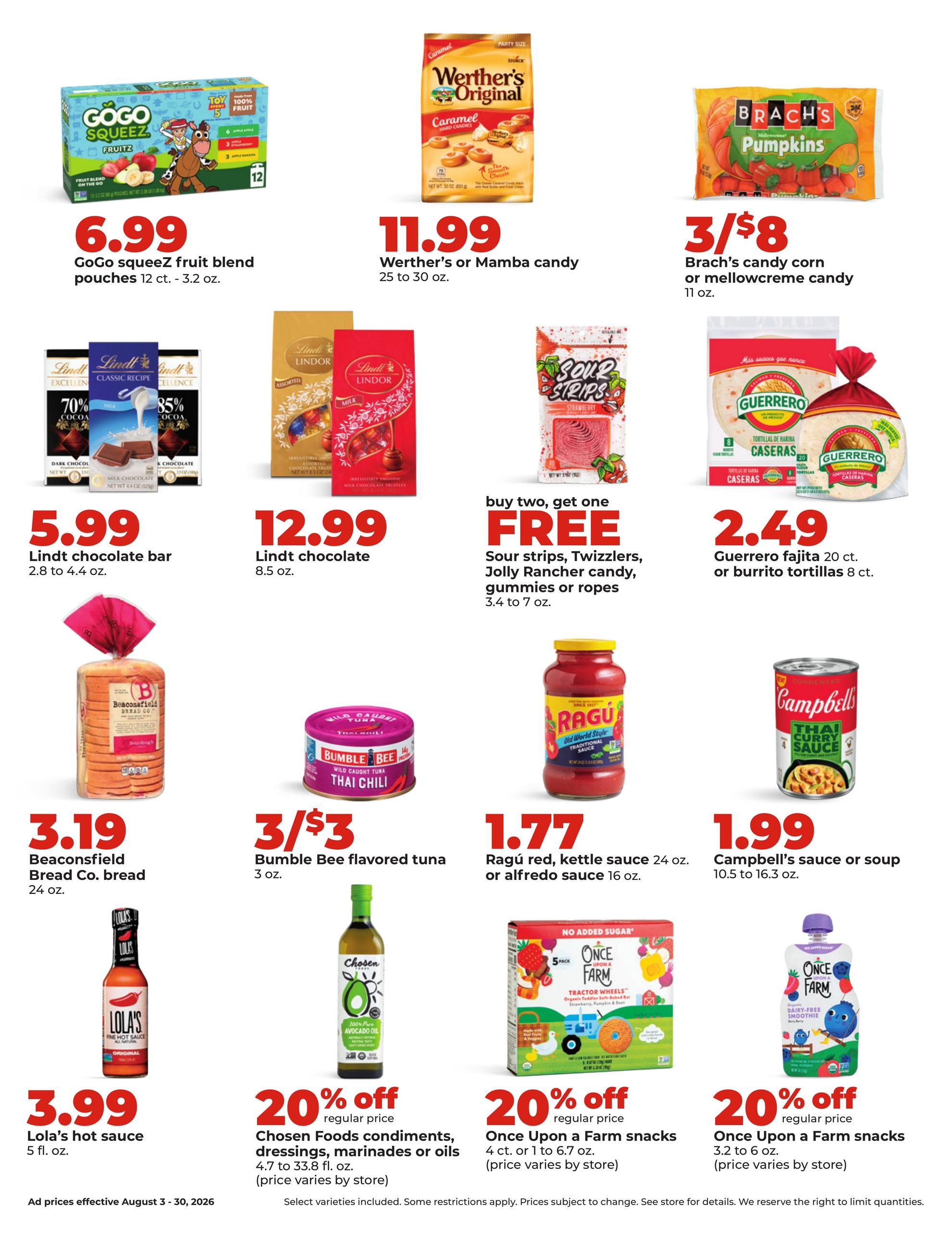 Hy-Vee (WI) Weekly Ad August 3 - 30, 2026