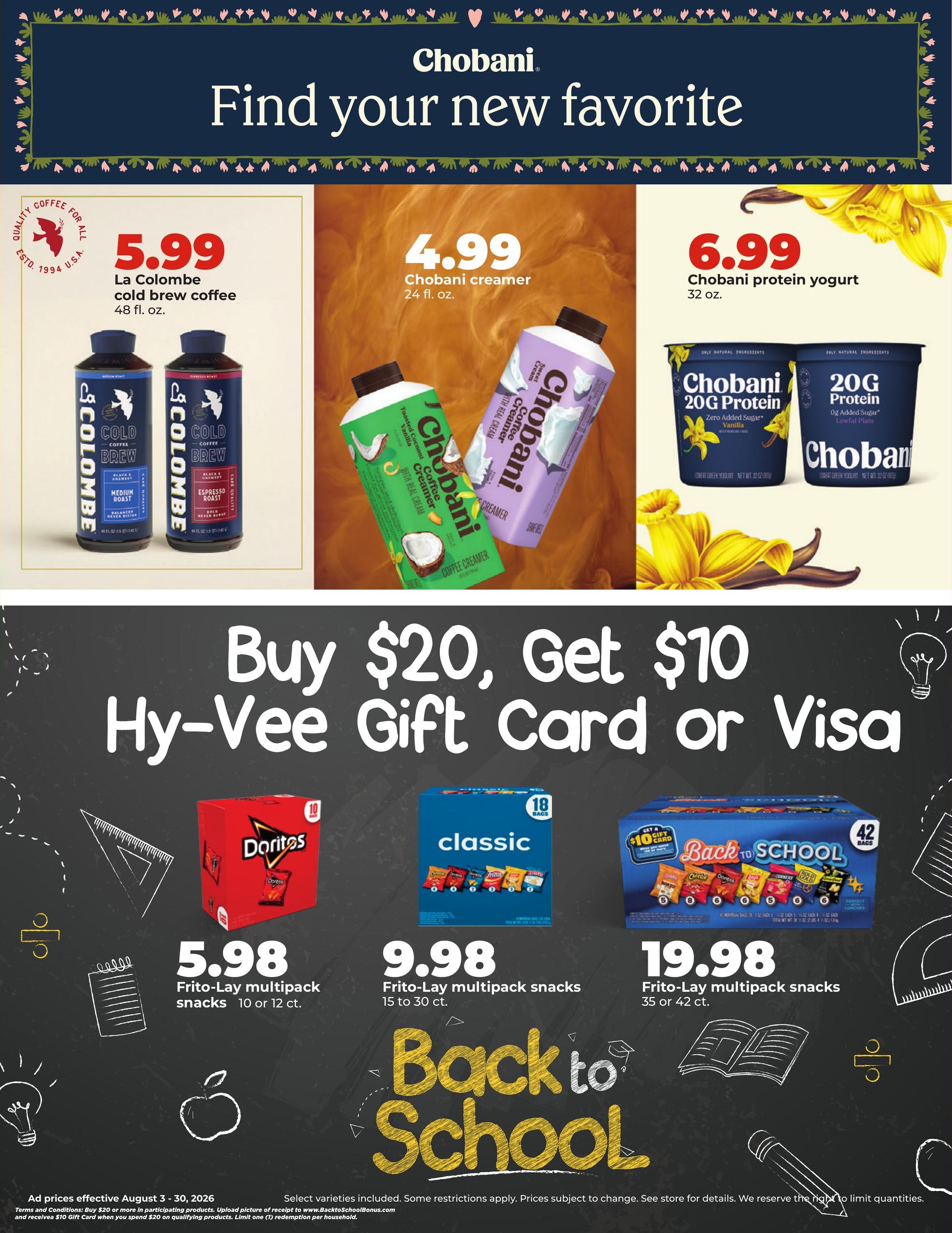 Hy-Vee (WI) Weekly Ad August 3 - 30, 2026