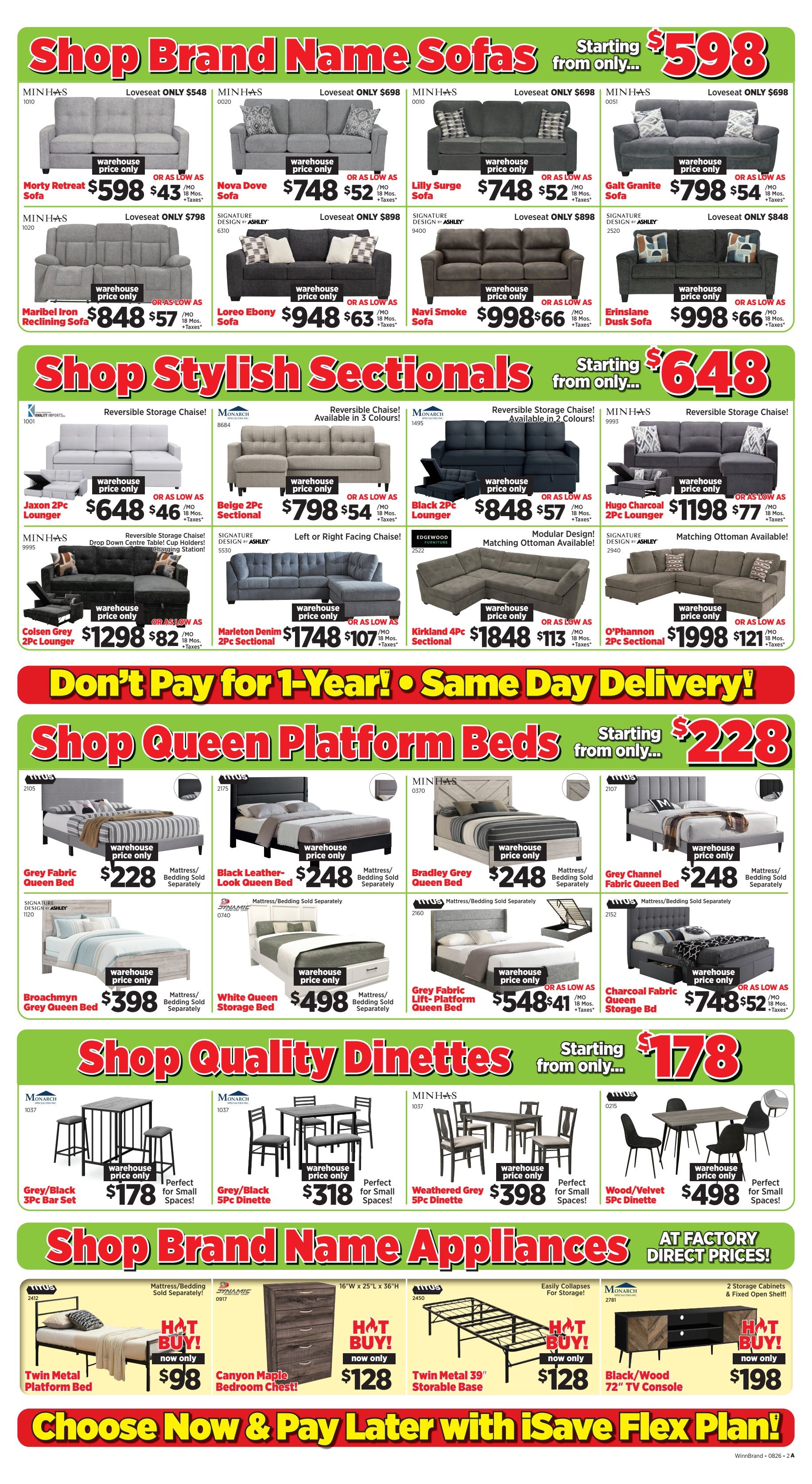 Surplus Furniture & Mattress Warehouse (Winnipeg, Brandon) Flyer August 3 to 23