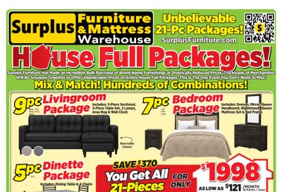 Surplus Furniture & Mattress Warehouse (S. ON) Flyer August 3 to 23