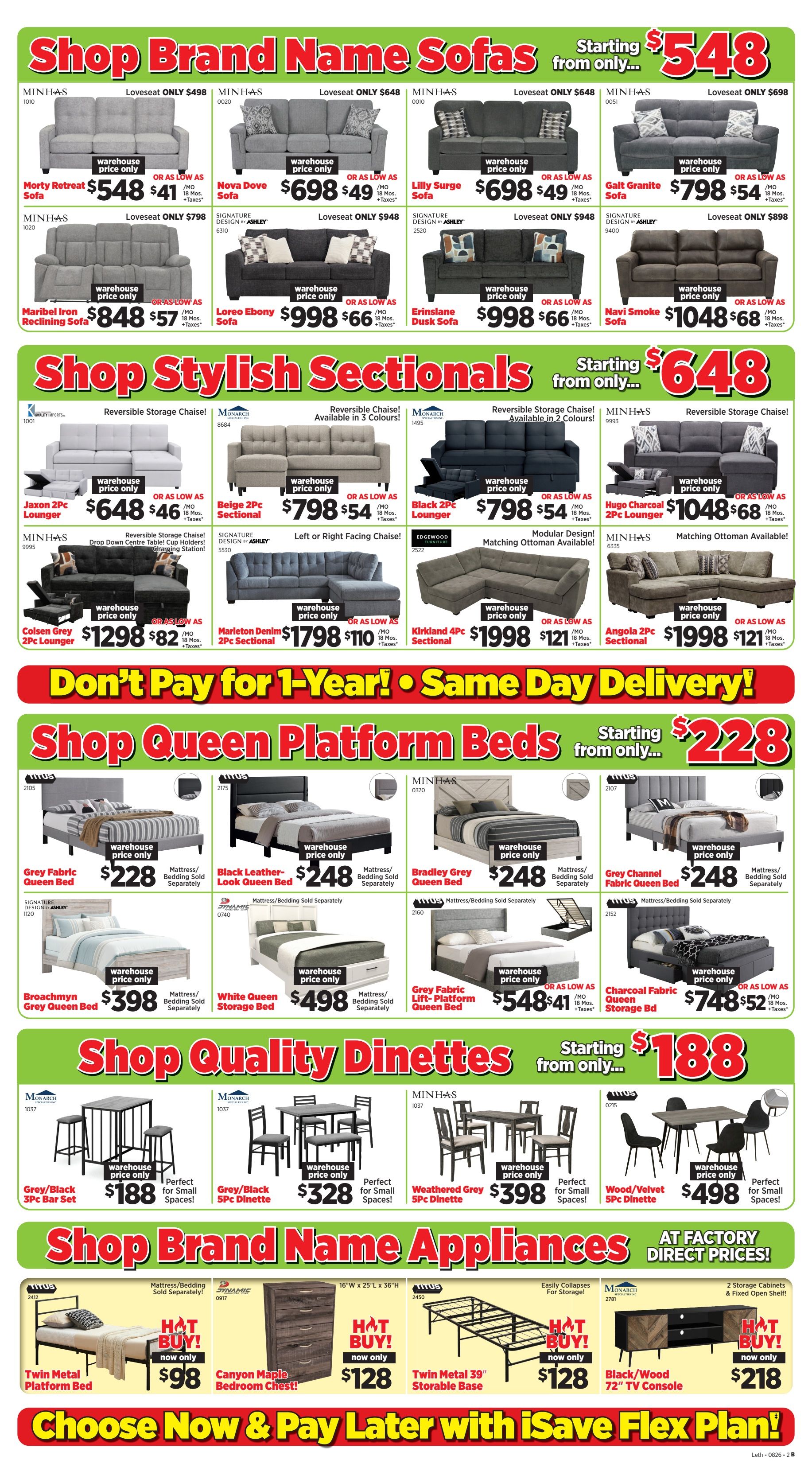Surplus Furniture & Mattress Warehouse (Lethbridge) Flyer August 3 to 23