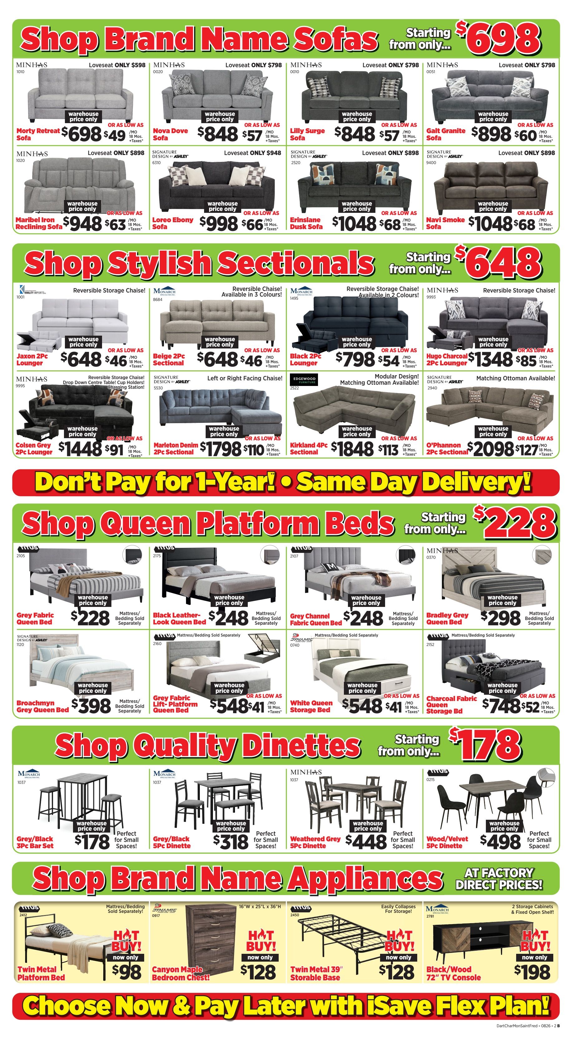 Surplus Furniture & Mattress Warehouse (Dartmouth, Charlottetown, Moncton, Saint John, Fredericton) Flyer August 3 to 23