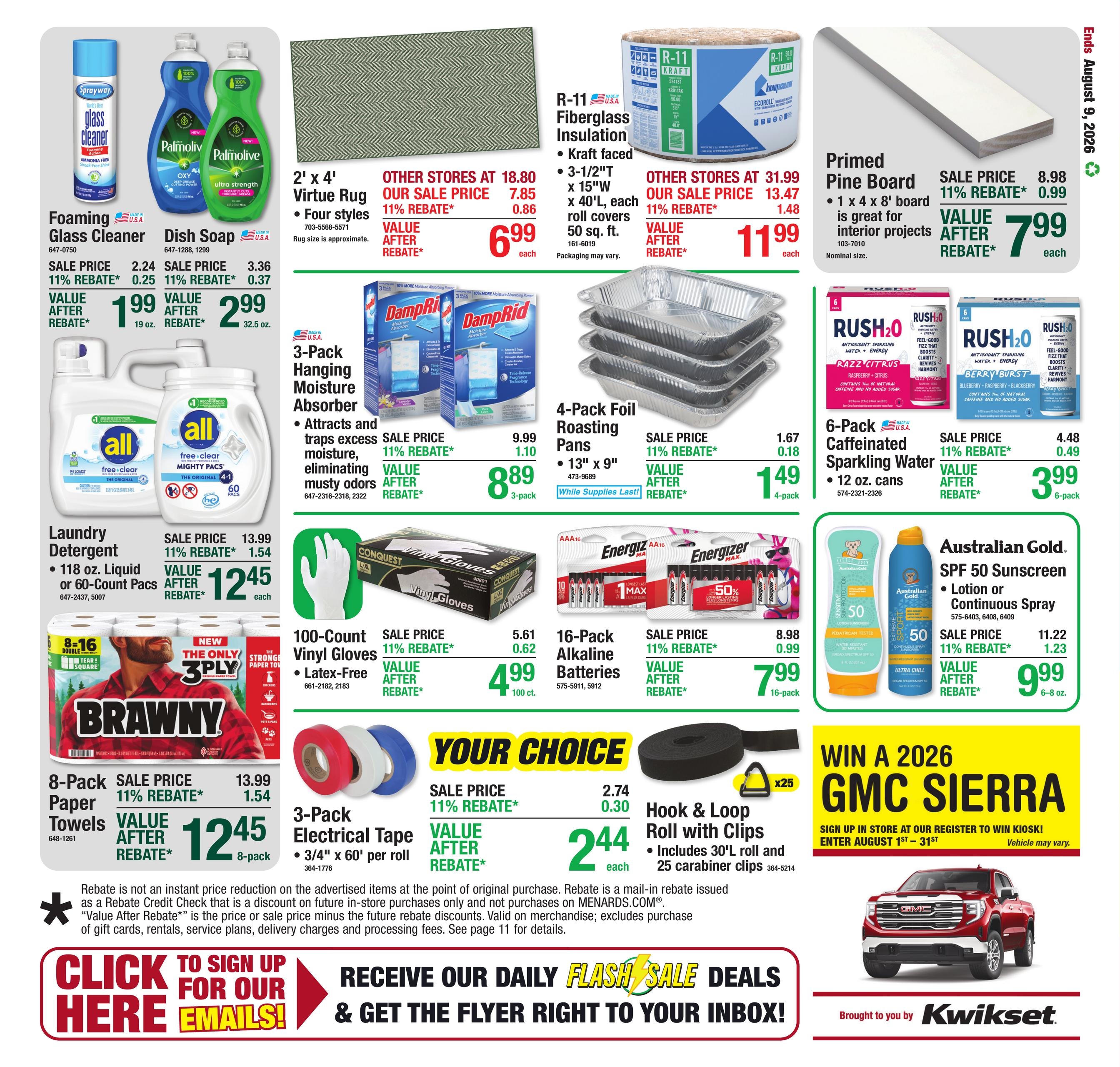 Menards (NE, WY) 11% Rebate Sale Ad July 29 - August 10, 2026