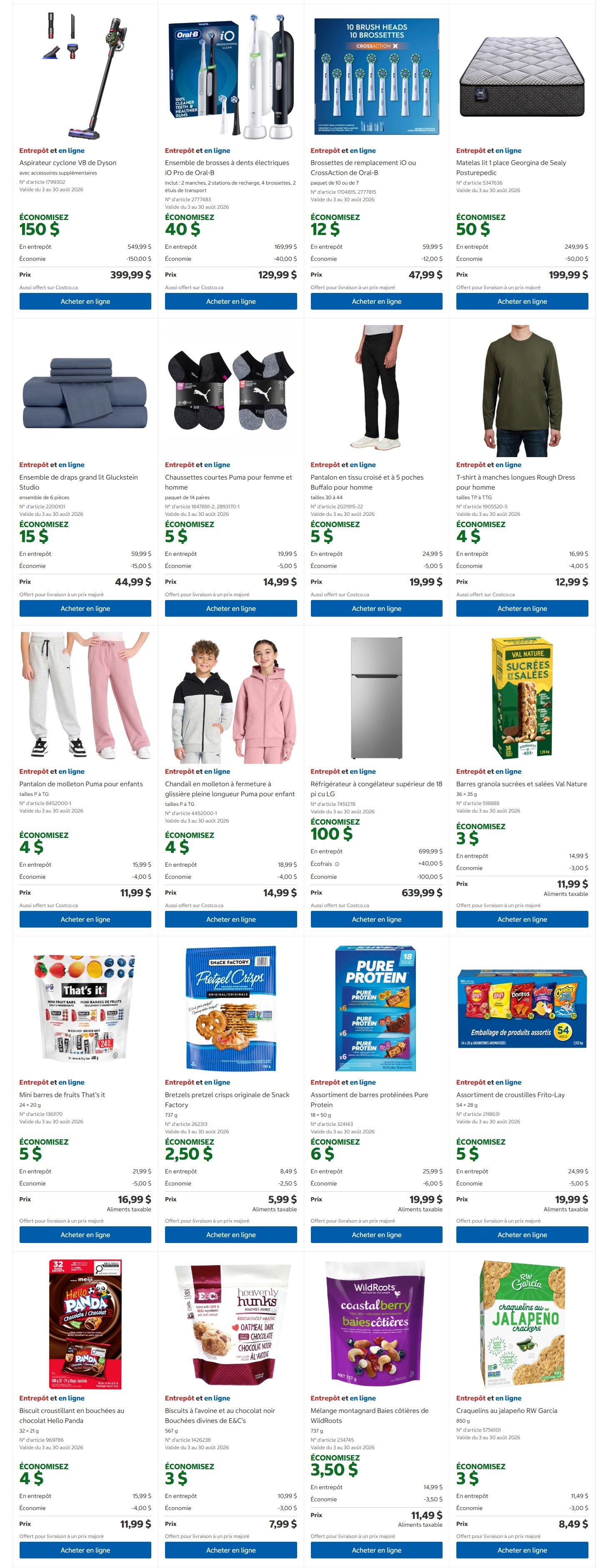 Costco (QC) Warehouse Offers August 3 to 16