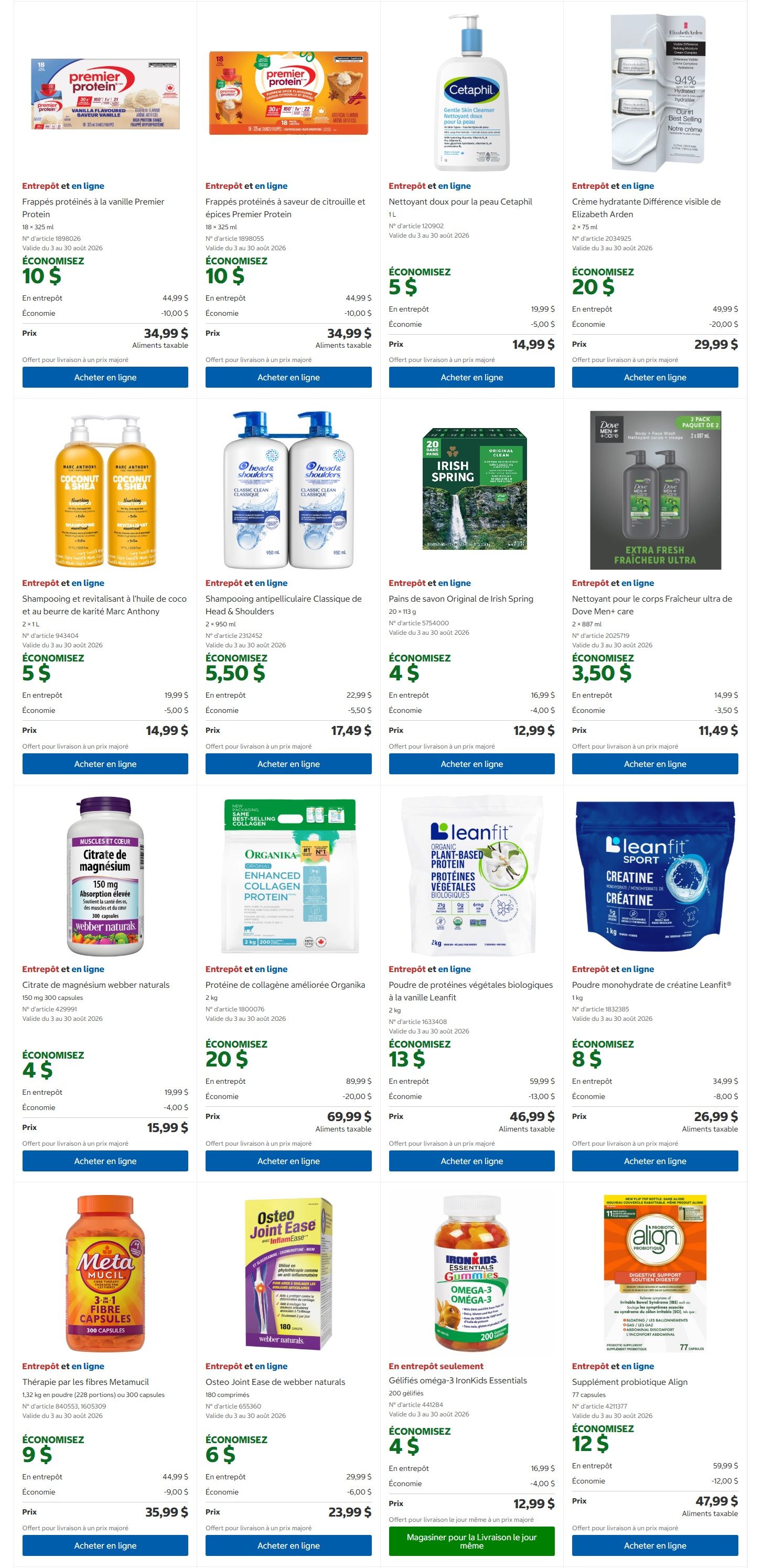 Costco (QC) Warehouse Offers August 3 to 16