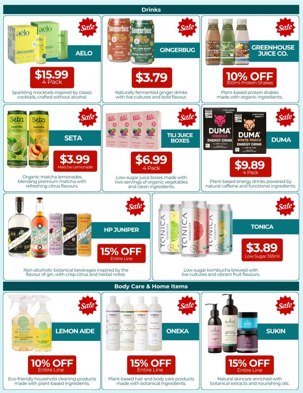 Natural Food Pantry Flyer August 1 to 31