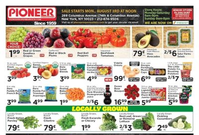 Pioneer Supermarket Weekly Ad August 3 - 9, 2026