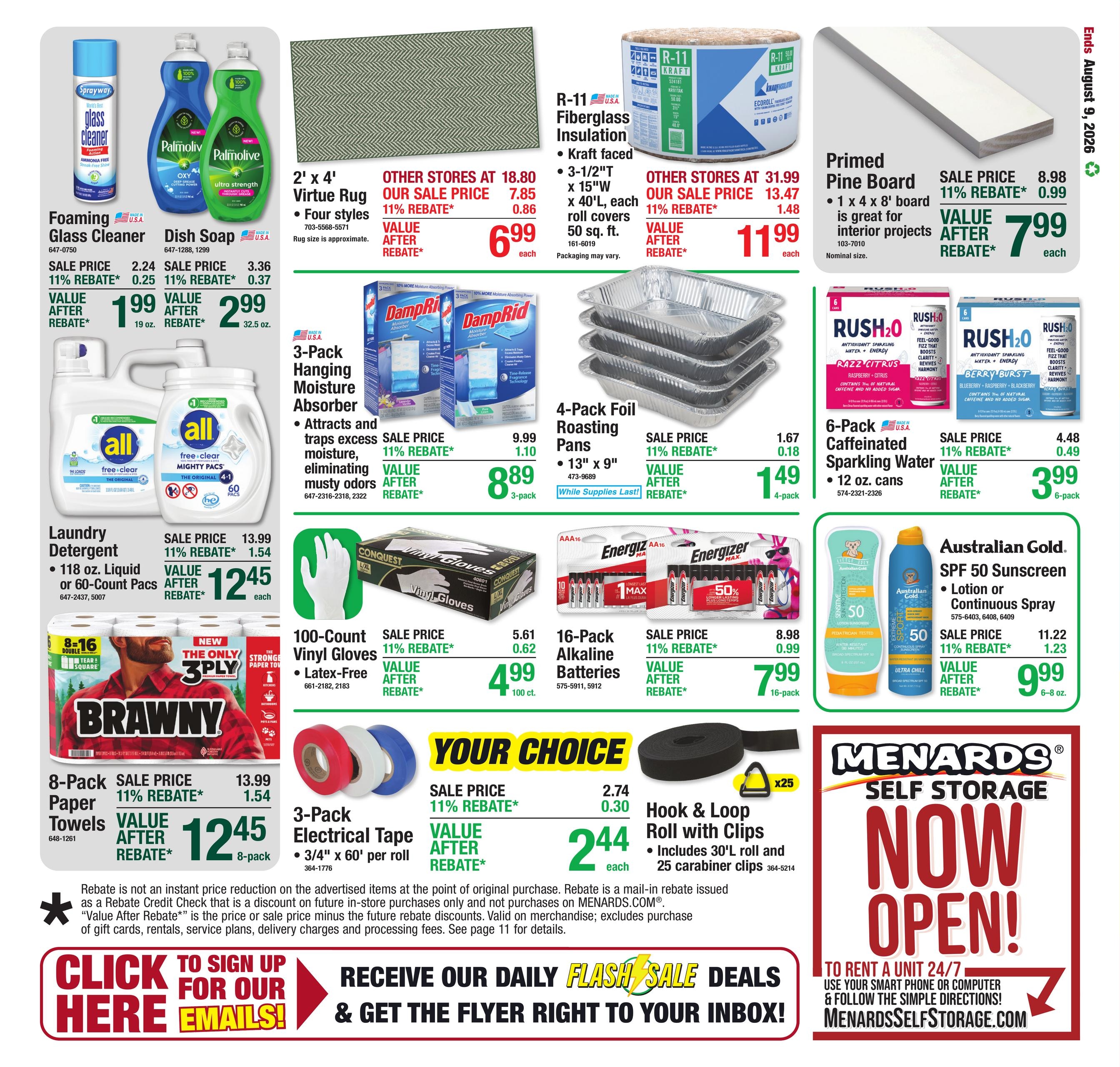 Menards 11% Rebate Sale Ad July 29 - August 10, 2026