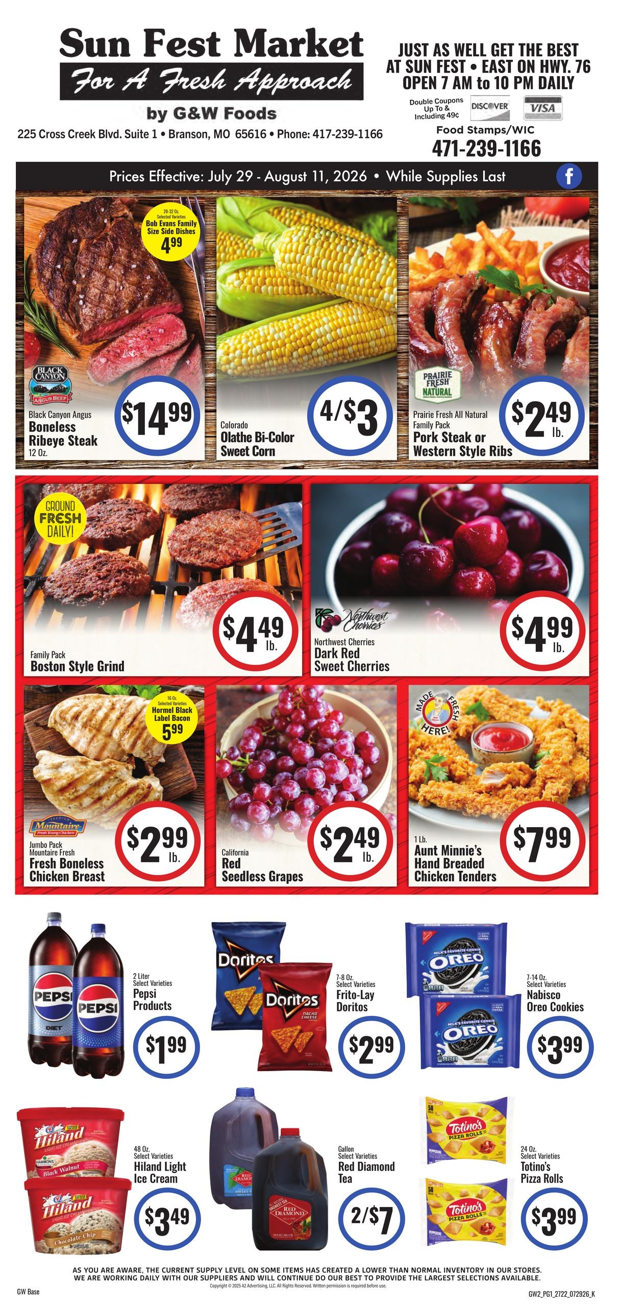 G&W Foods Weekly Ad July 29 - August 11, 2026