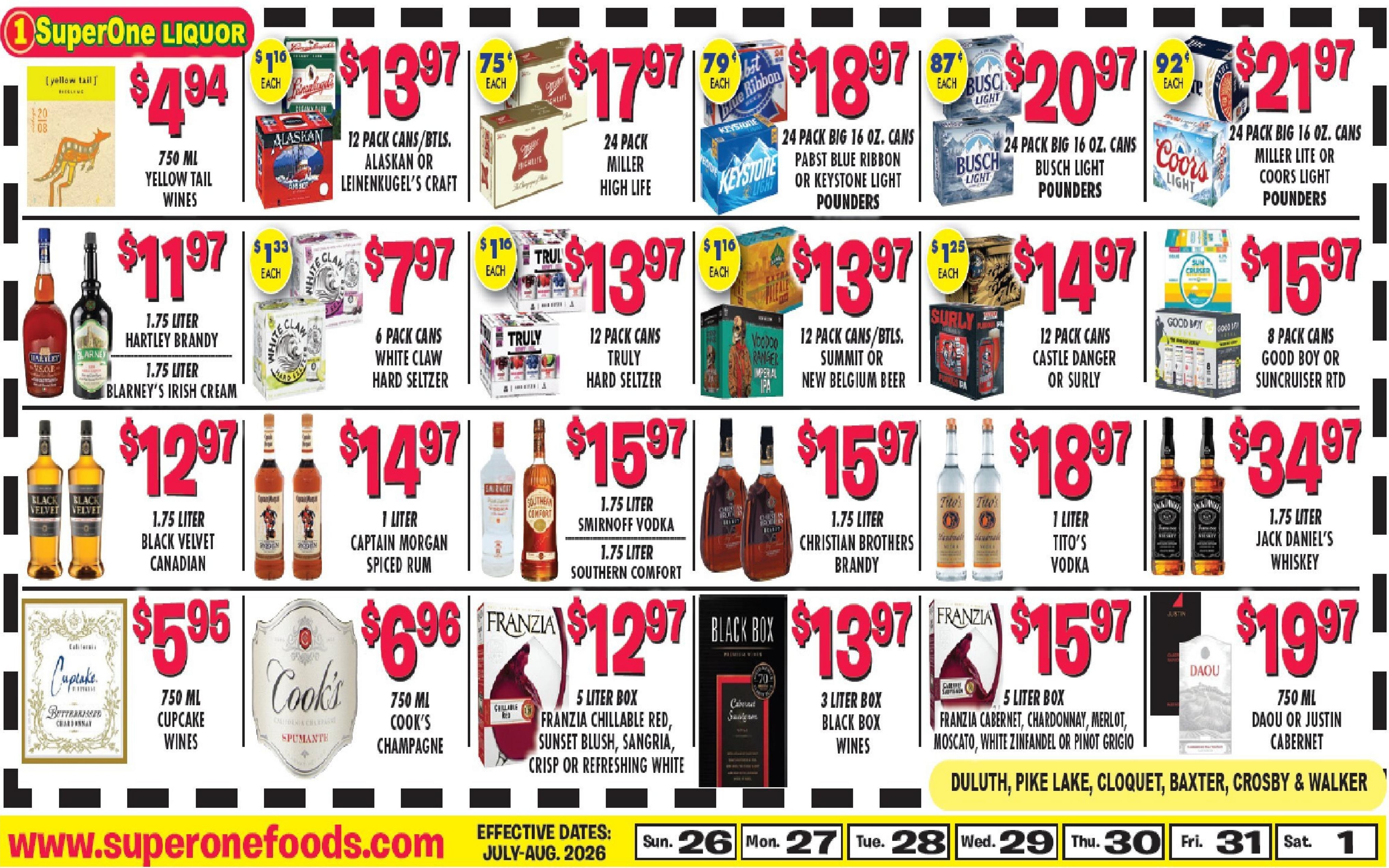 Super One Foods (Brainerd Area, MN) Weekly Ad July 30 - August 15, 2026