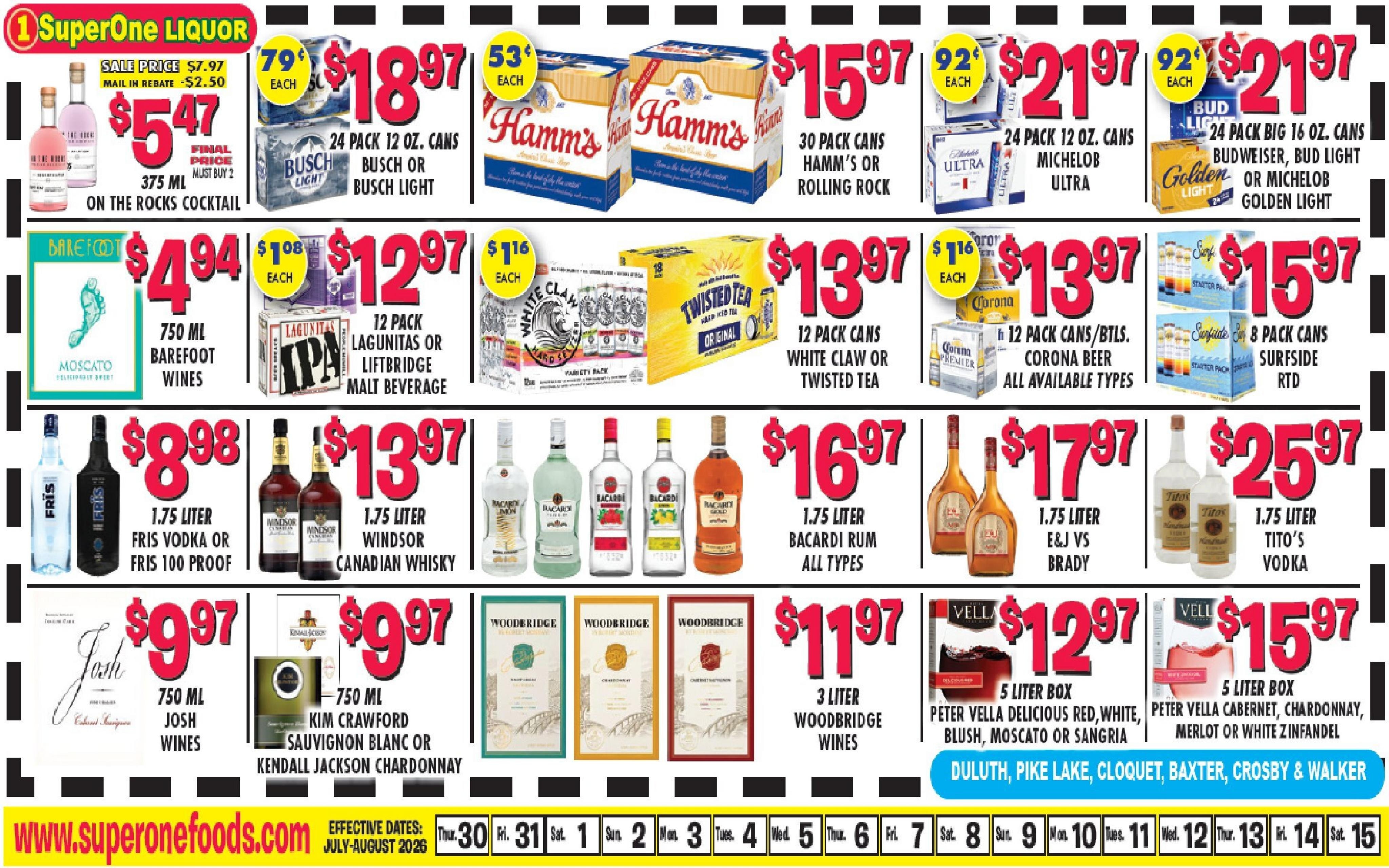 Super One Foods (Bemidji-Brainerd Area, MN) Weekly Ad July 30 - August 15, 2026