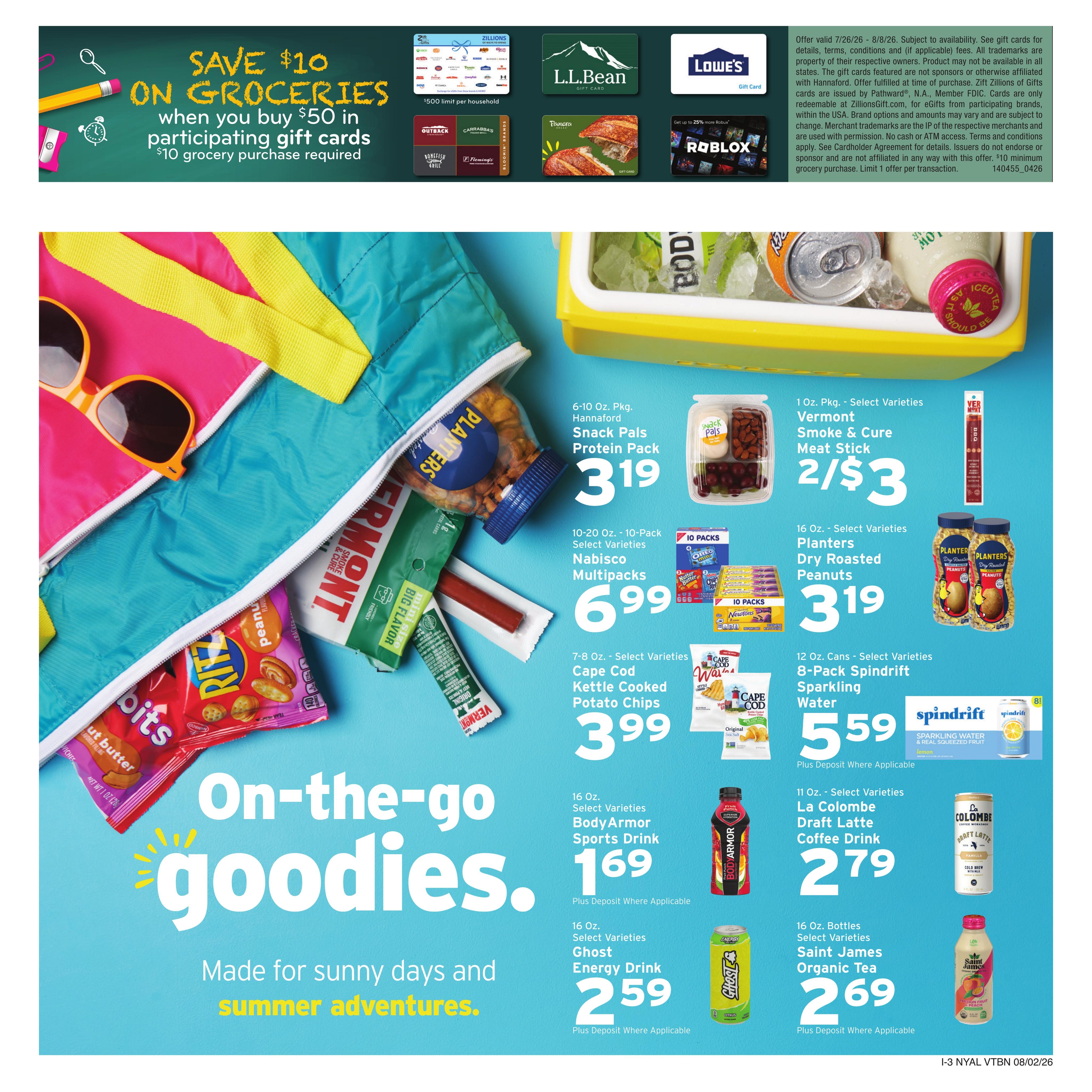 Hannaford (Bennington Area, VT) Weekly Ad August 2 - 8, 2026