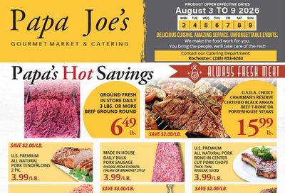Papa Joe's Market Weekly Ad August 3 - 9, 2026