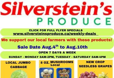 Silverstein's Produce Flyer August 4 to 10