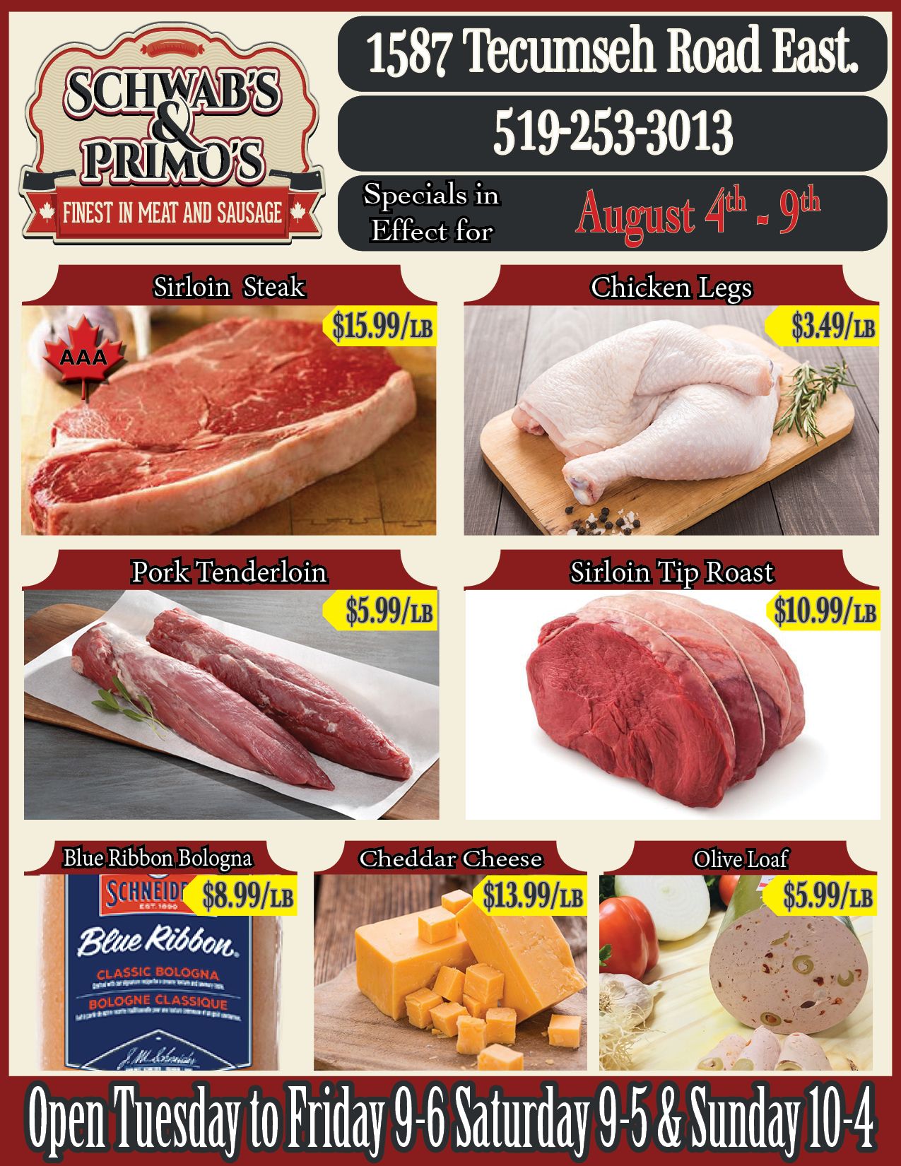 Schwab's & Primo's Flyer August 4 to 9