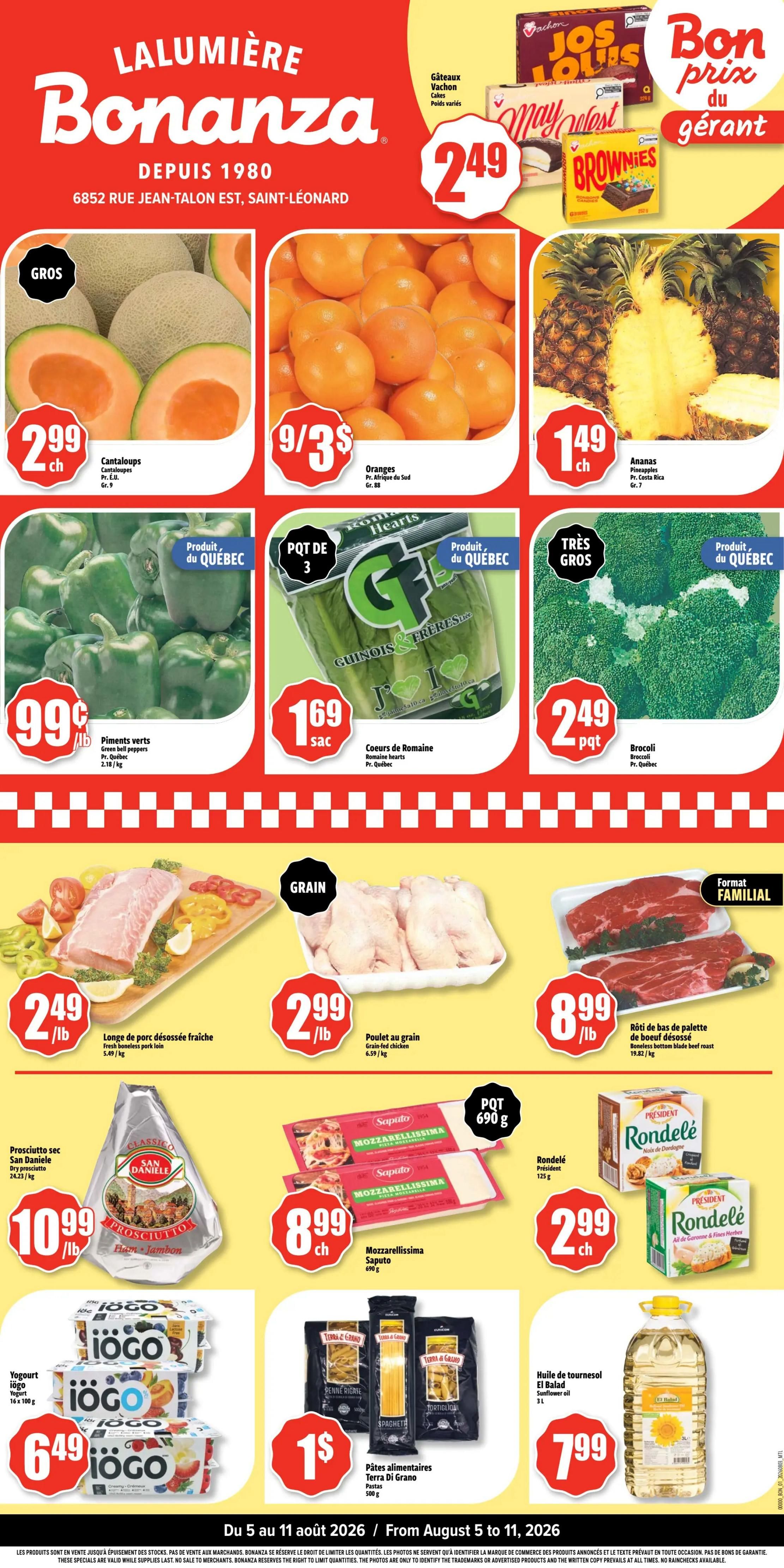 Bonanza Flyer August 5 to 11