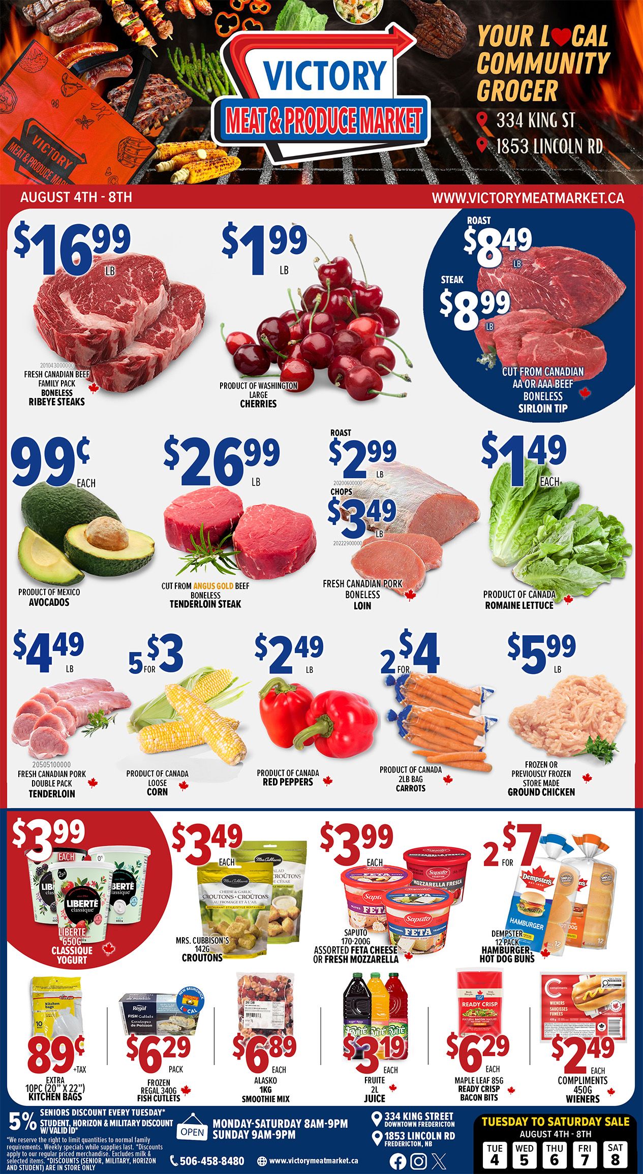 Victory Meat Market Flyer August 4 to 8