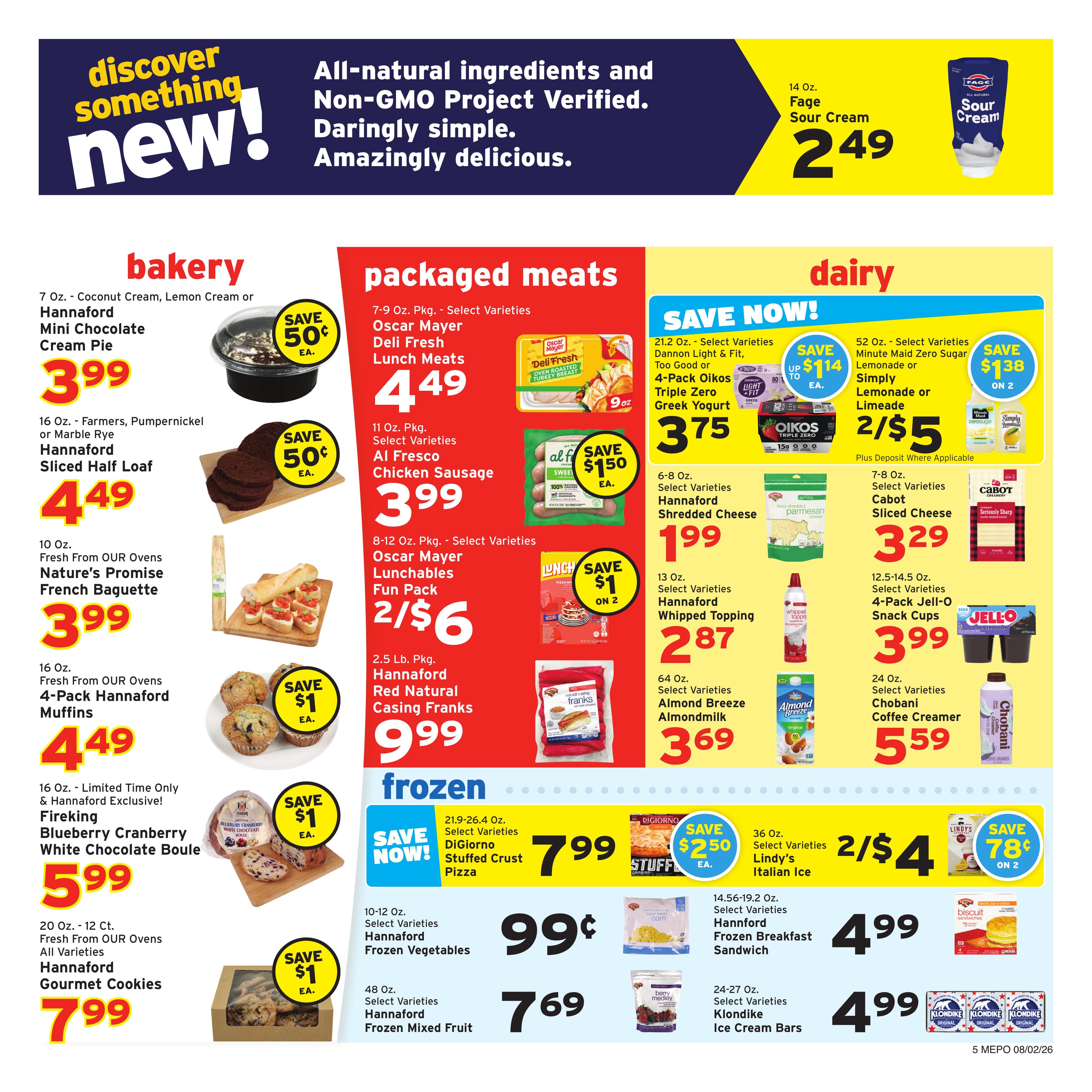Hannaford (Portland Area, ME) Weekly Ad August 2 - 8, 2026