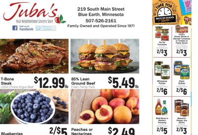 Juba's Supervalu (Madelia–Hanlontown Area, IA–MN) Weekly Ad August 3 - 9, 2026