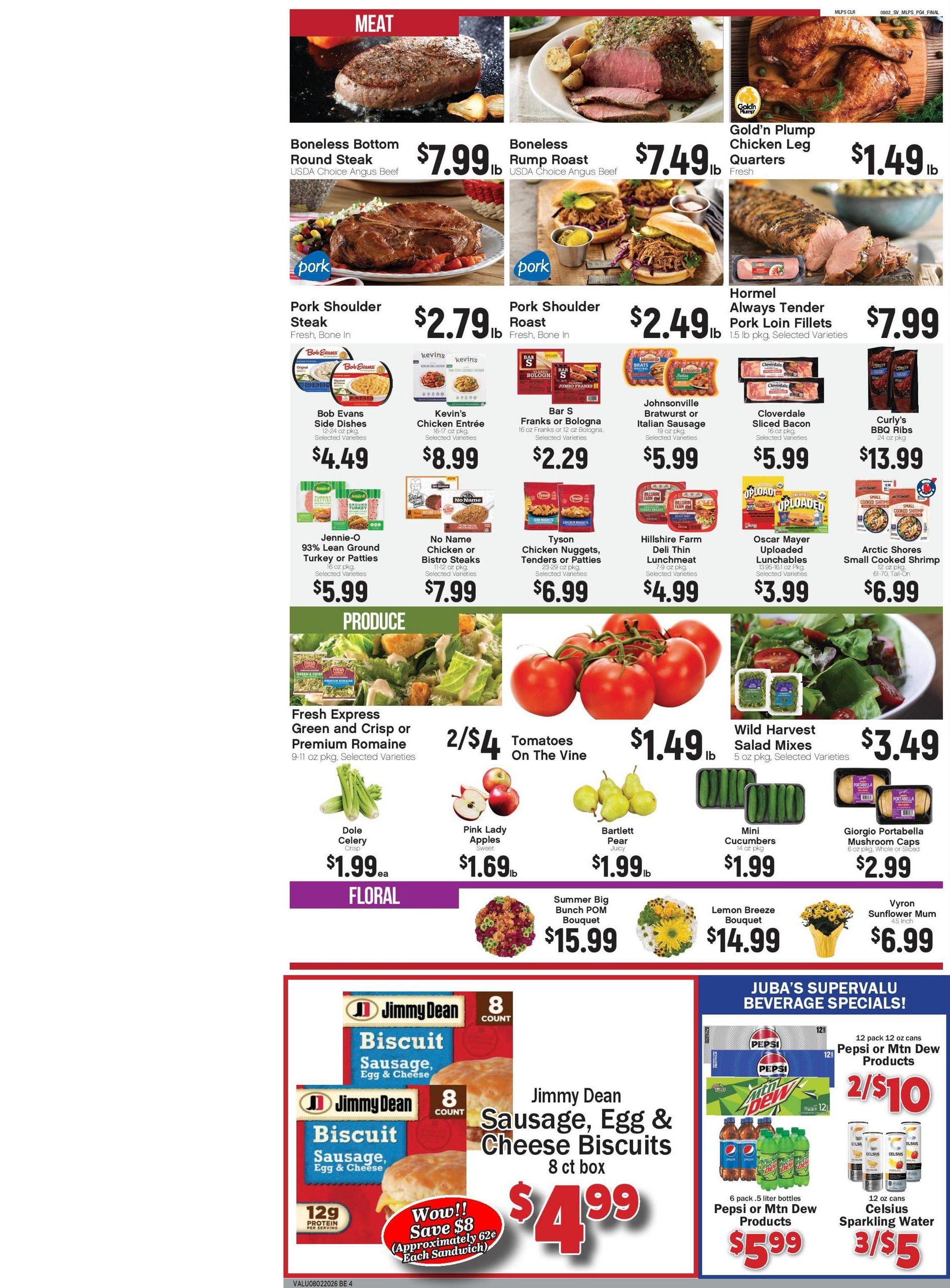 Juba's Supervalu (Madelia–Hanlontown Area, IA–MN) Weekly Ad August 3 - 9, 2026