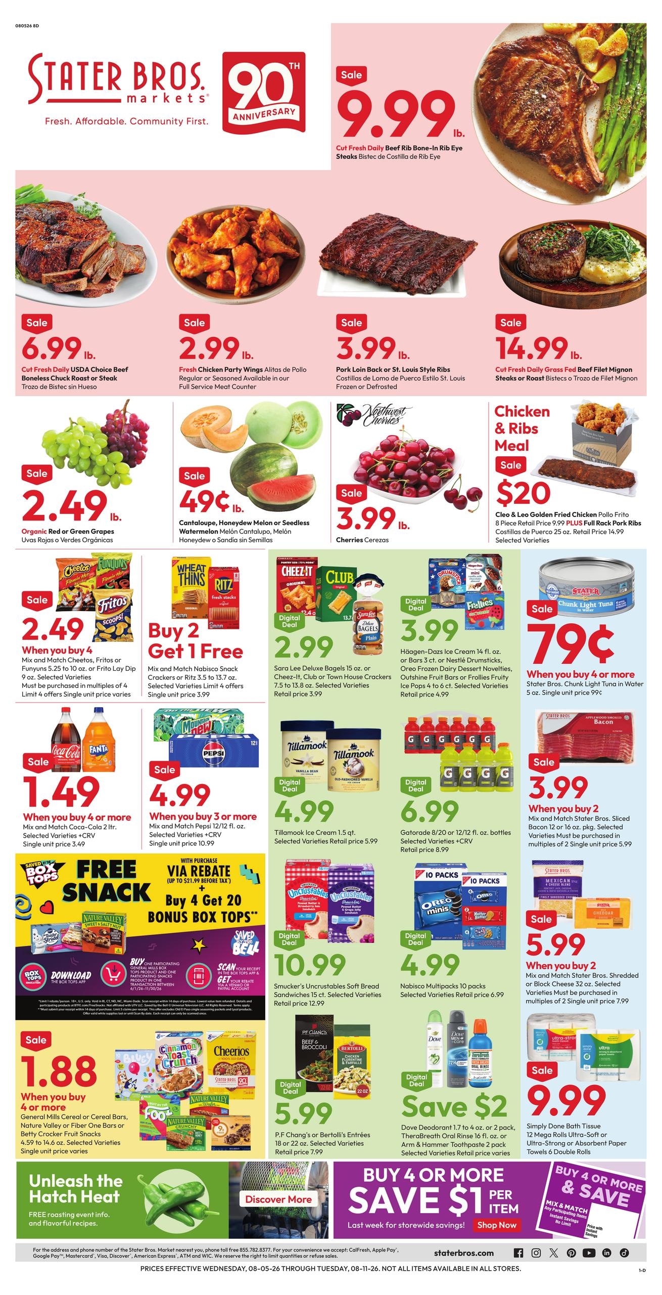 Stater Bros. Markets (CA) Weekly Ad August 5 - 11, 2026