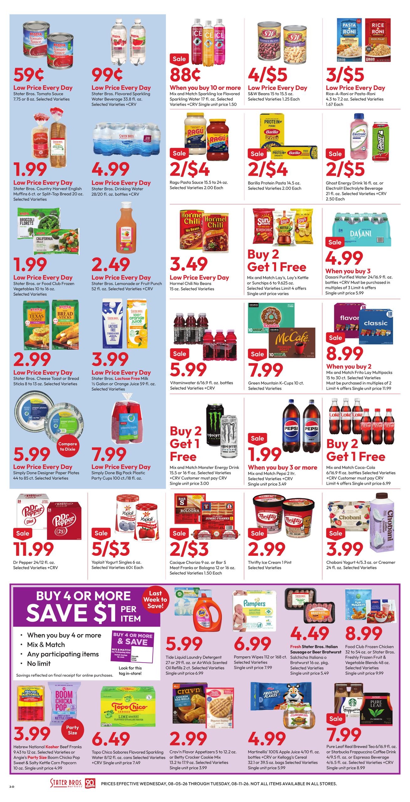 Stater Bros. Markets (CA) Weekly Ad August 5 - 11, 2026