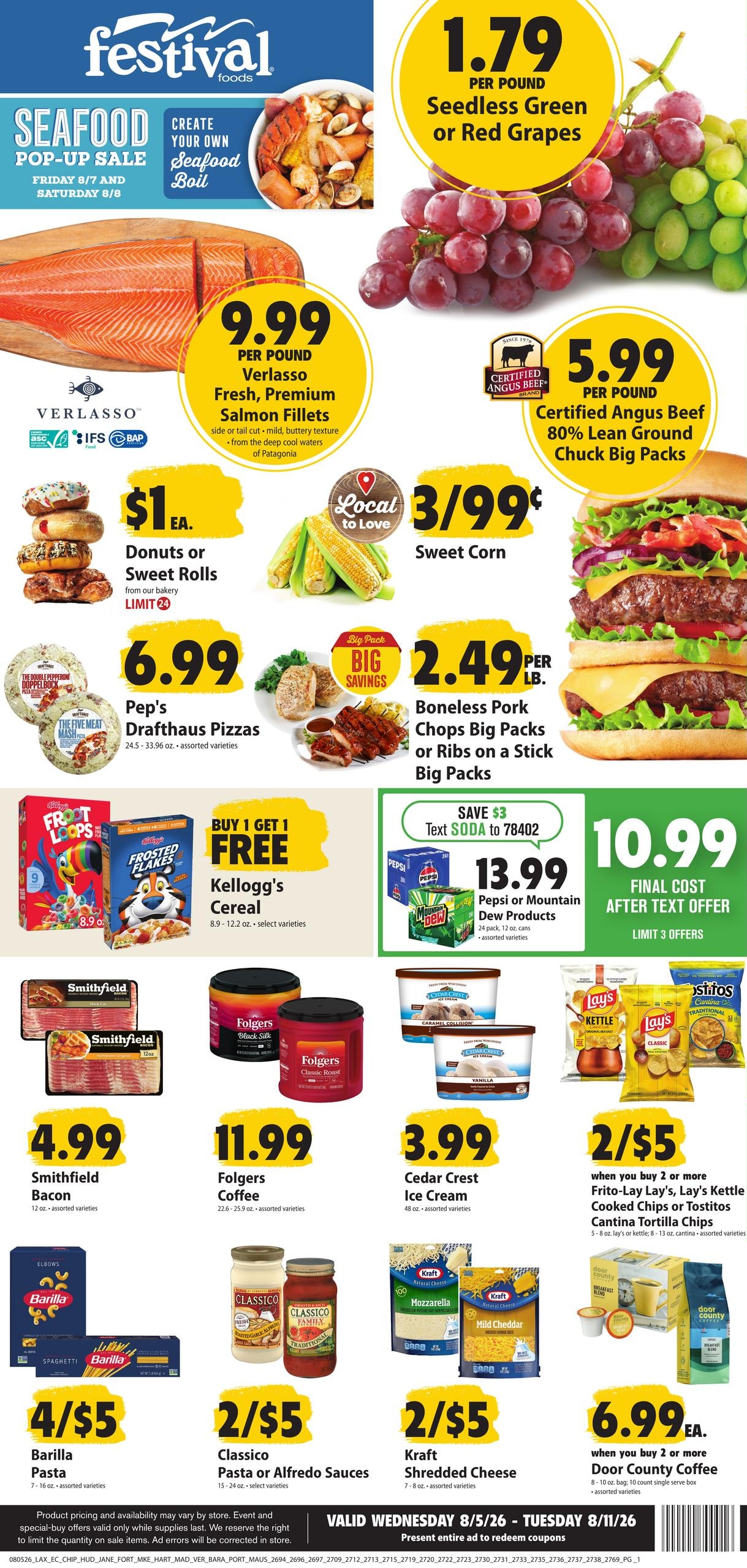 Festival Foods (WI) Weekly Ad (organic) Weekly Ad August 5 - 11, 2026