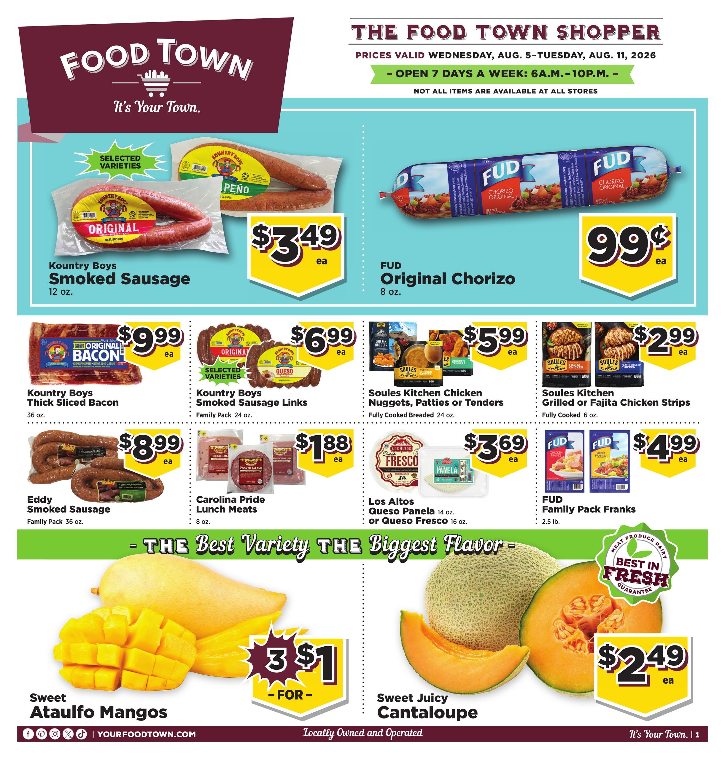 Food Town Texas foodtowntexas Weekly Ad August 5 - 11, 2026
