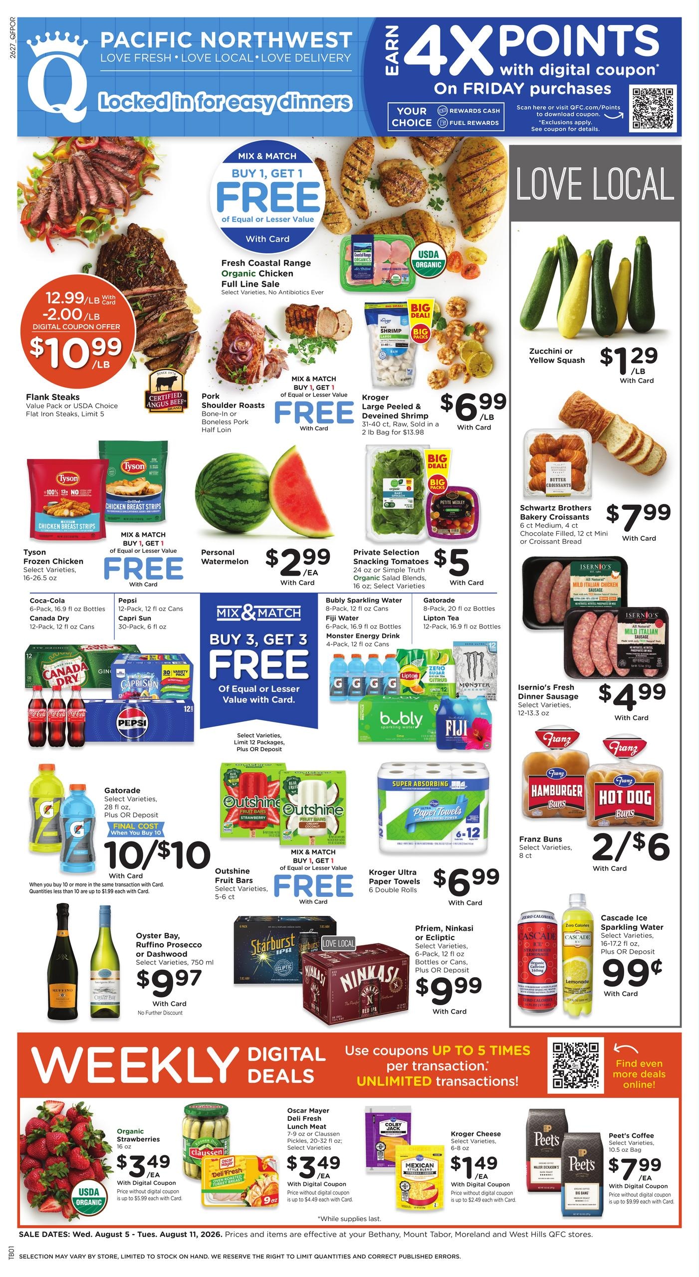 QFC (Hillsboro–Beaverton Area, OR) Weekly Ad August 5 - 11, 2026