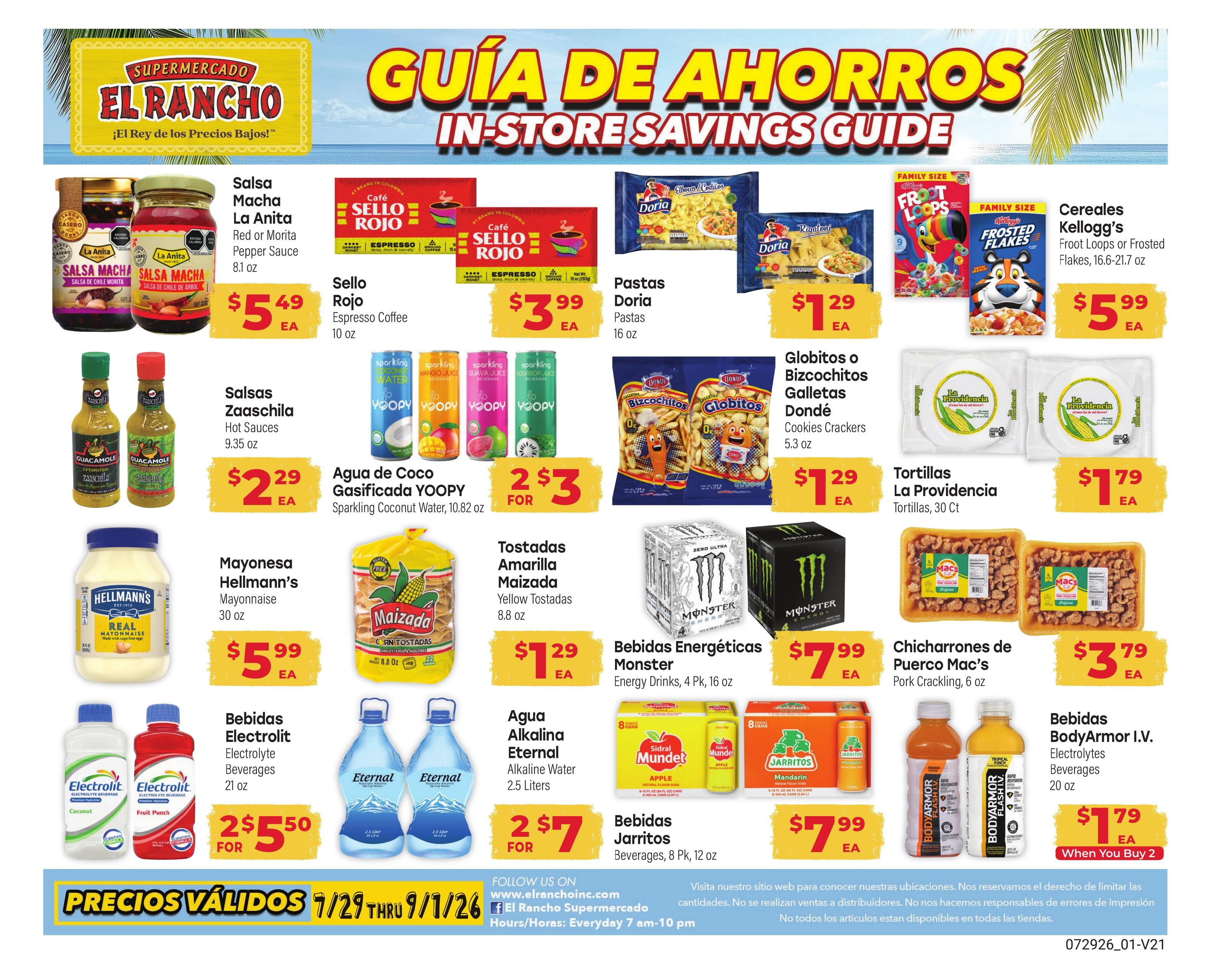 El Rancho Supermercado (Mesquite–Coppell Area, TX) Weekly Ad July 29 - September 1, 2026
